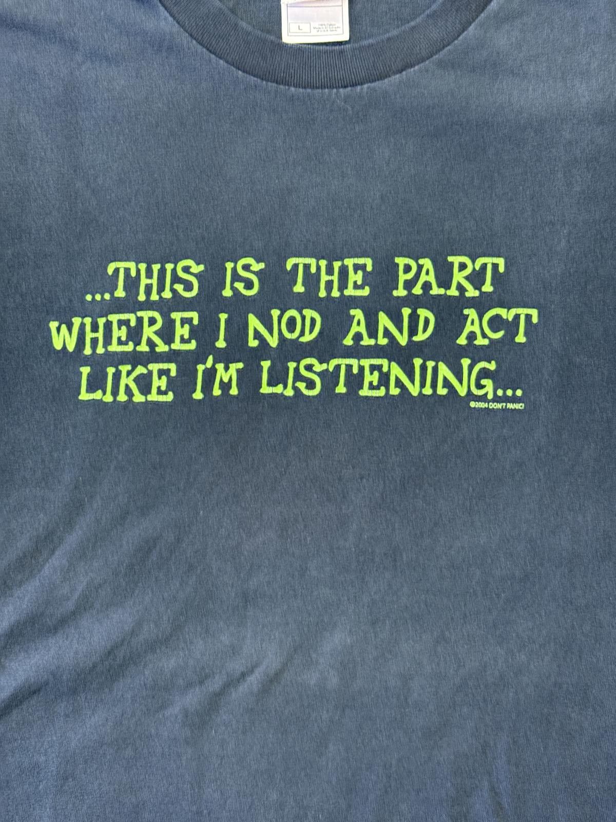 Fruit Of The Loom VTG Don't Panic T-shirt 2004 This is the part Tee L Size US L / EU 52-54 / 3 - 4 Thumbnail