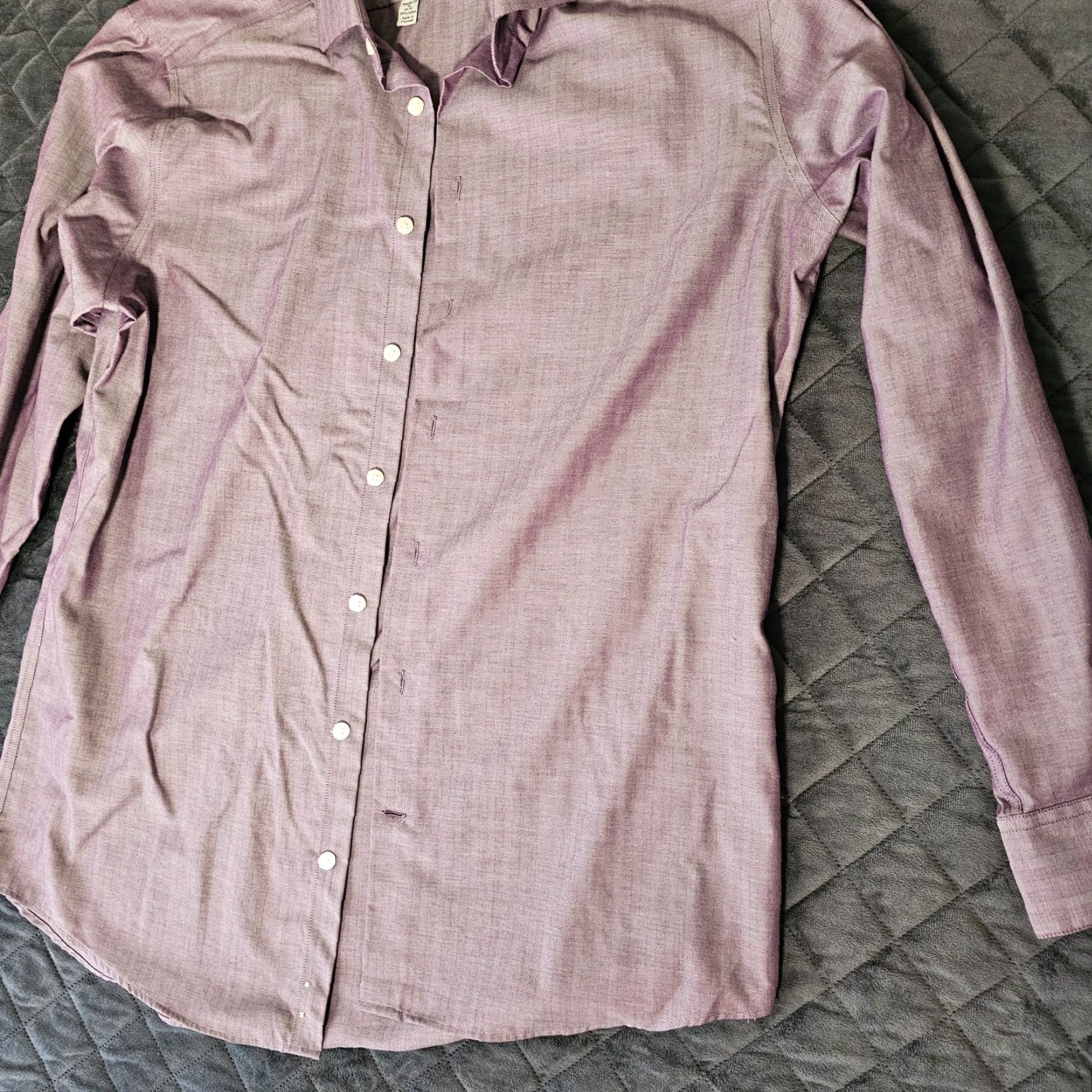 Vintage Michael Strahan Collection Mens Button-Up Shirt 16 Purple Stipe Pattern 34/35 16 34/35 16 Regular Button-Up Size US L / EU 52-54 / 3 - 3 Thumbnail