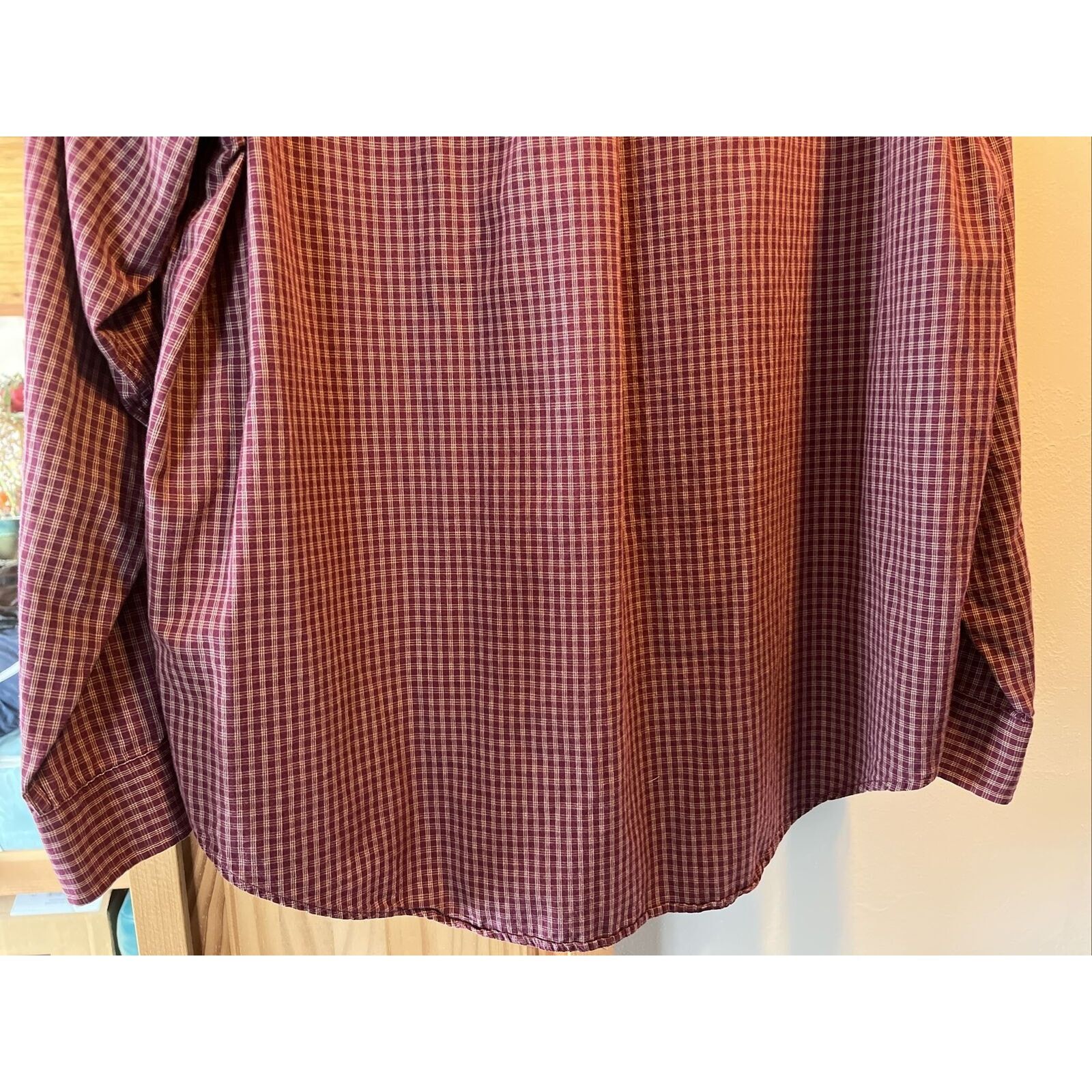 Other vesi sportswear men’s L burgundy check Montana cotton shirt Size US L / EU 52-54 / 3 - 16 Thumbnail