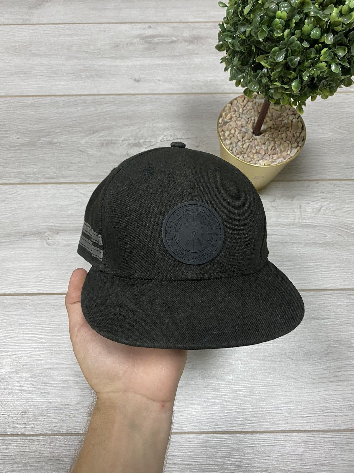Canada Goose Canada Goose New Era big logo stripes SnapBack cap Grailed