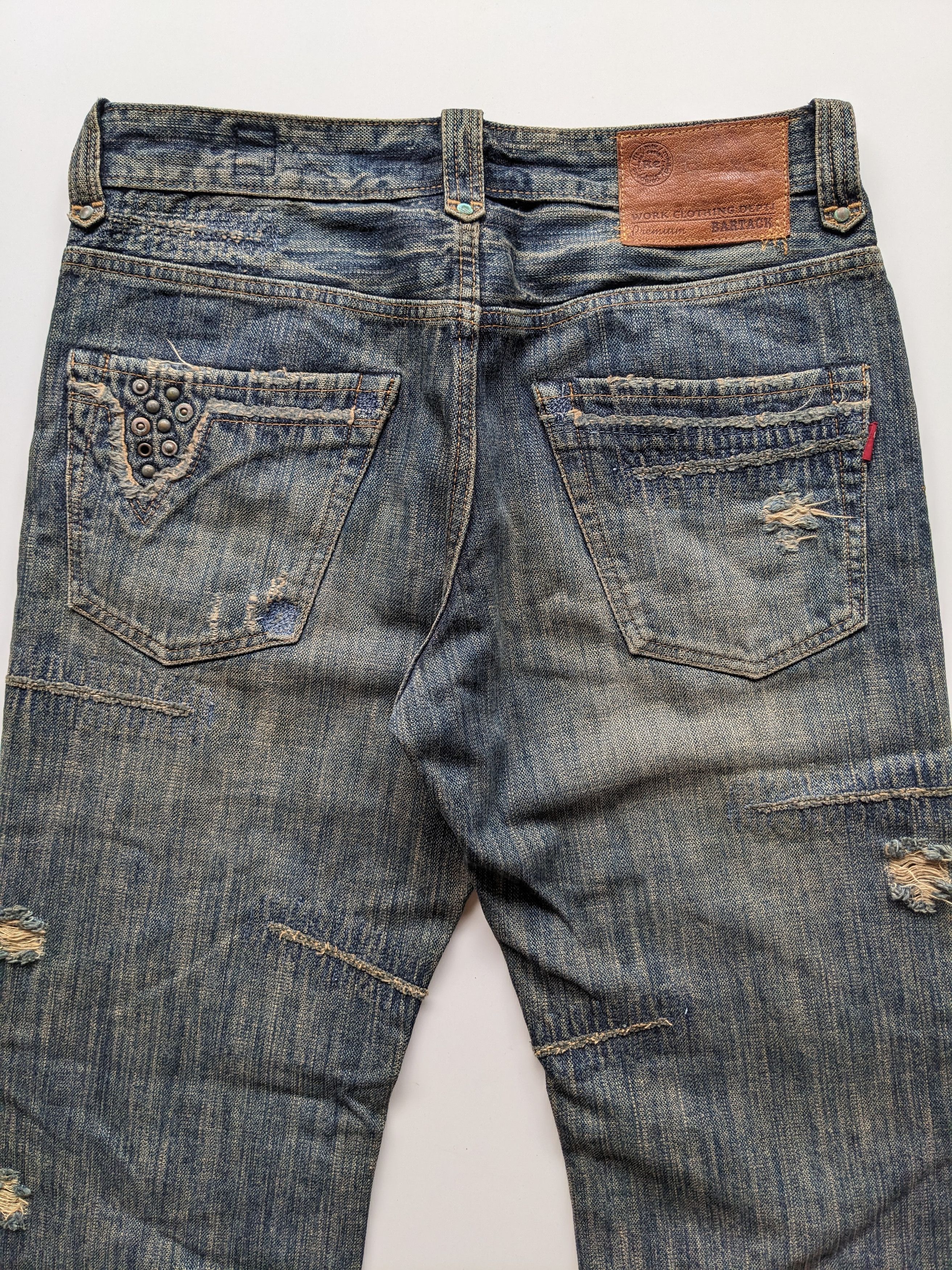 If Six Was Nine × Japanese Brand × Le Grande Bleu (L.G.B.) Bartack distressed clawmark jeans Size US 31 - 6 Thumbnail