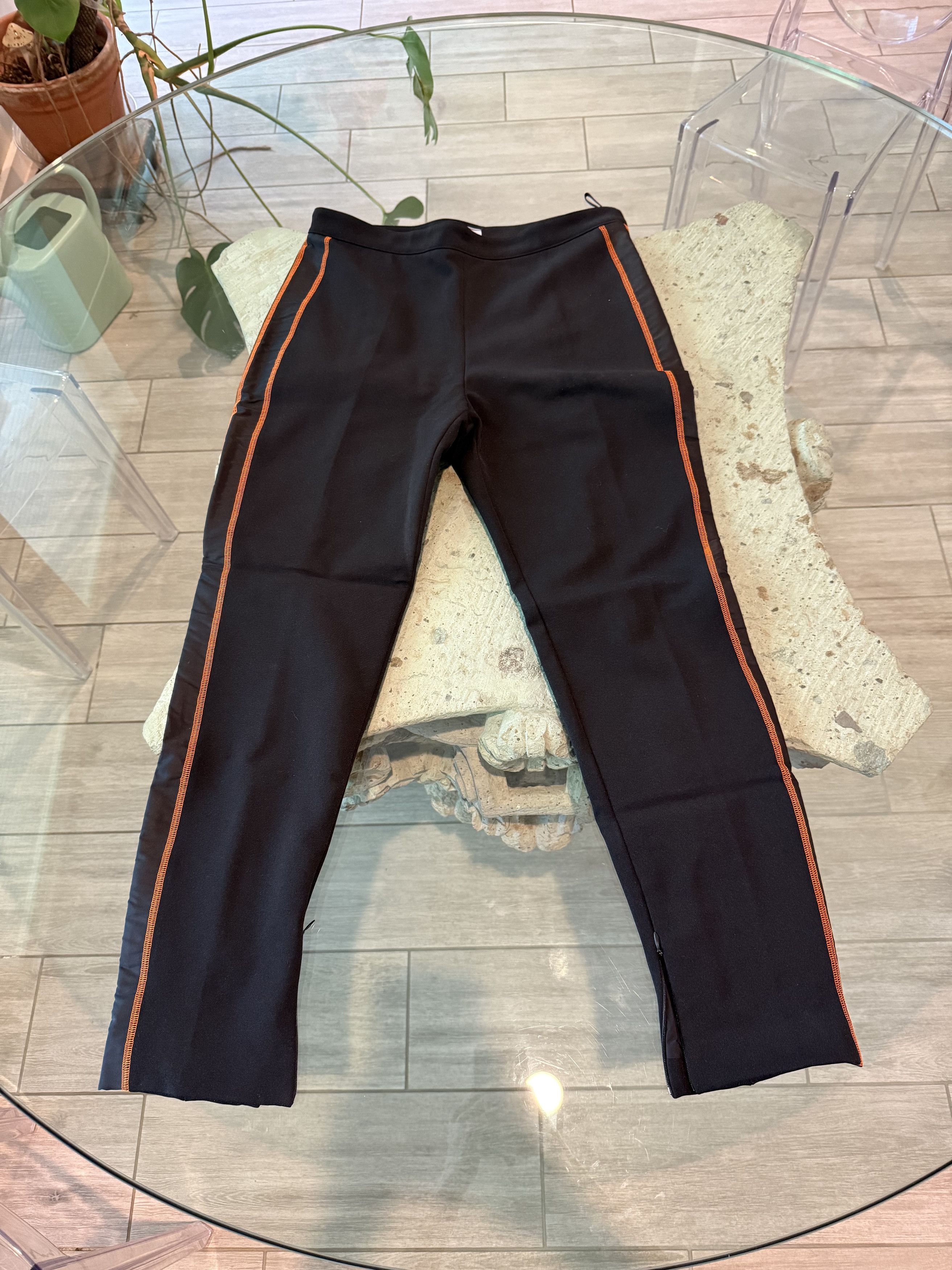 Prada Prada Black/Orange Stitching Dress Pants Size US 28 / EU 44 - 1 Thumbnail