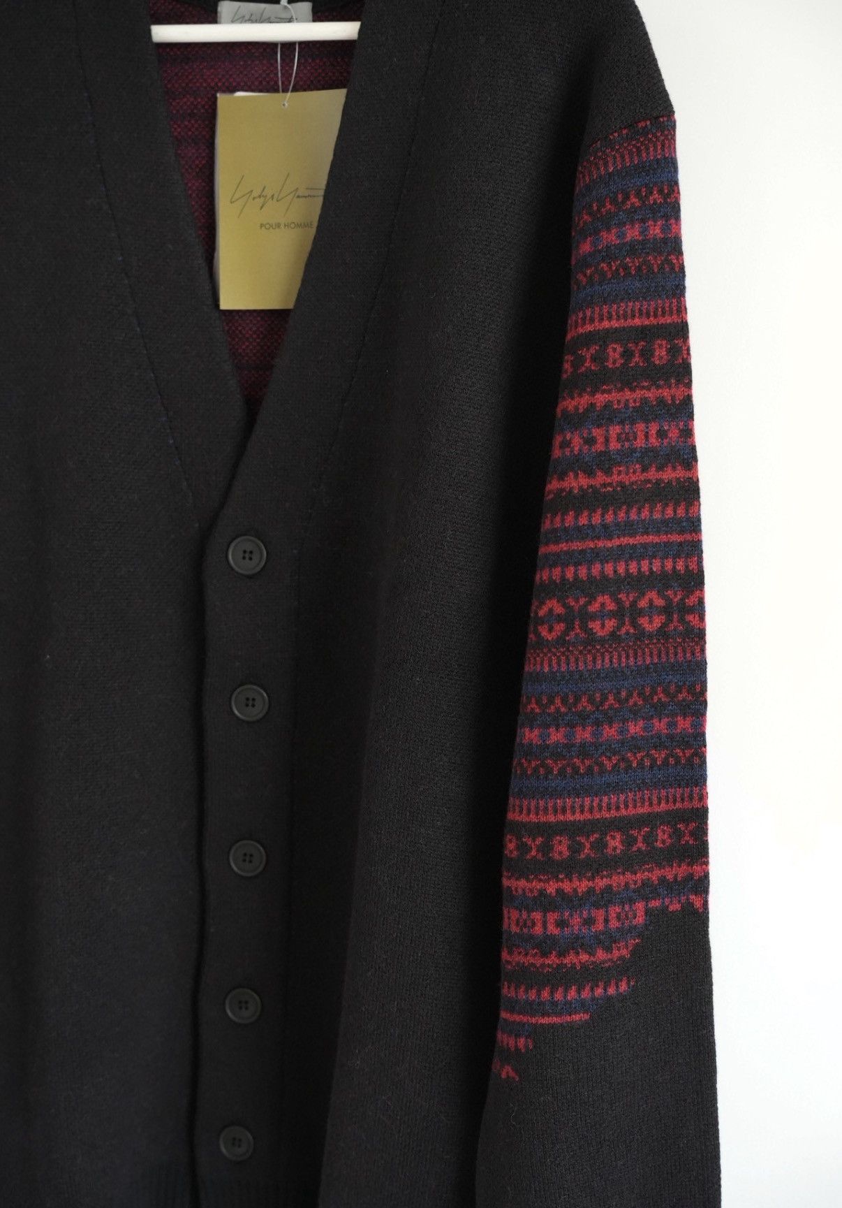 Yohji Yamamoto Yohji Yamamoto 24aw Black & Red Striped Cardigan K4 Size US L / EU 52-54 / 3 - 4 Thumbnail