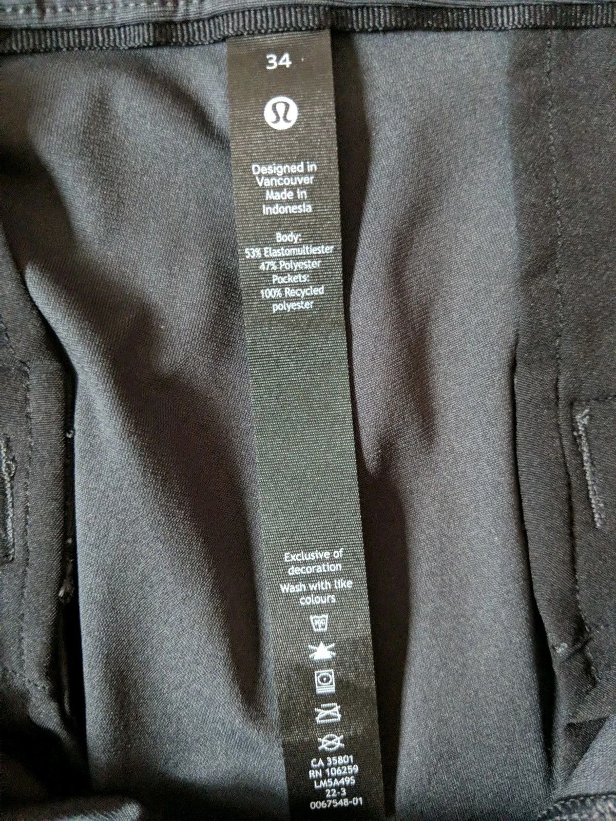 Lululemon LULULEMON Commission Pant Classic Casual Business Dark Grey Size US 34 / EU 50 - 5 Thumbnail