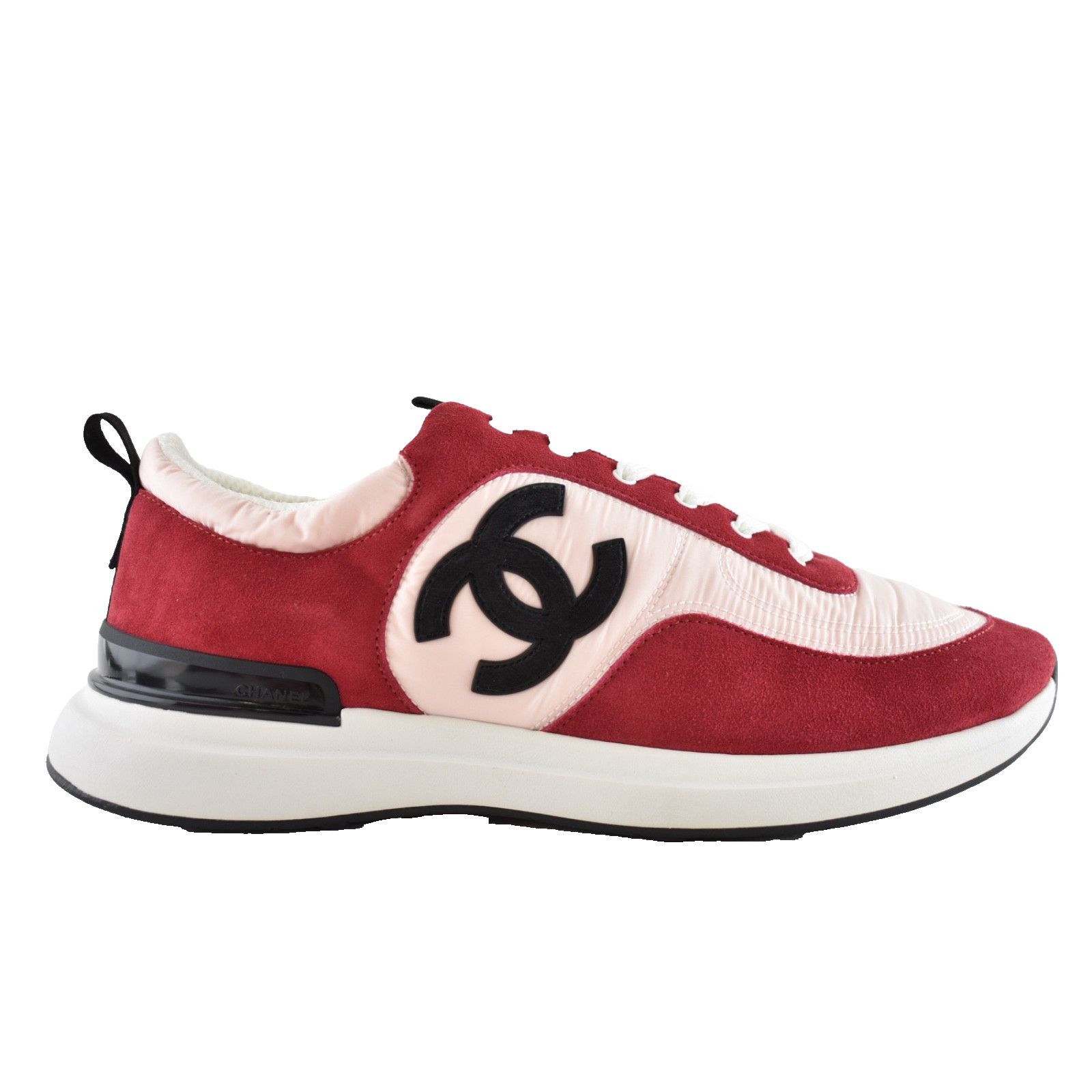 Chanel Chanel 21P Mens Pink Black White CC Logo Low Top Lace Up Size US 11 / EU 44 - 1 Thumbnail