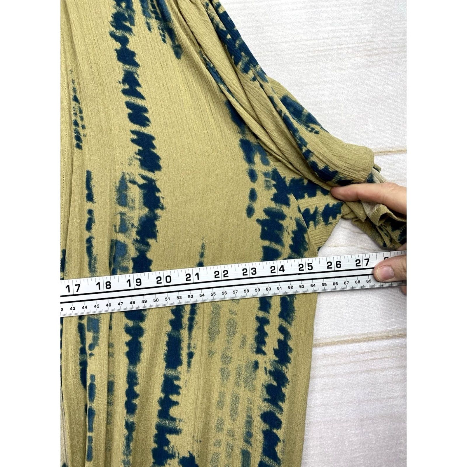 Vintage Maurices Open Front Cardigan 1X Green Tie Dye Hippie Duster Boho Cover Up NWT Shirt Womens Size XL / US 12-14 / IT 48-50 - 5 Thumbnail