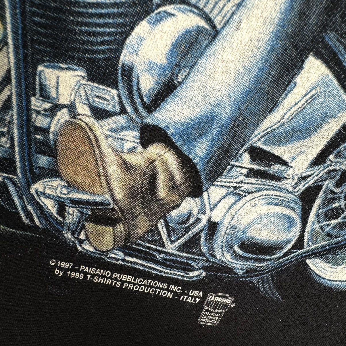 Harley Davidson Vintage 1997 Easyriders Wolf Screen Stars Euro T Shirt Size US XL / EU 56 / 4 - 5 Thumbnail