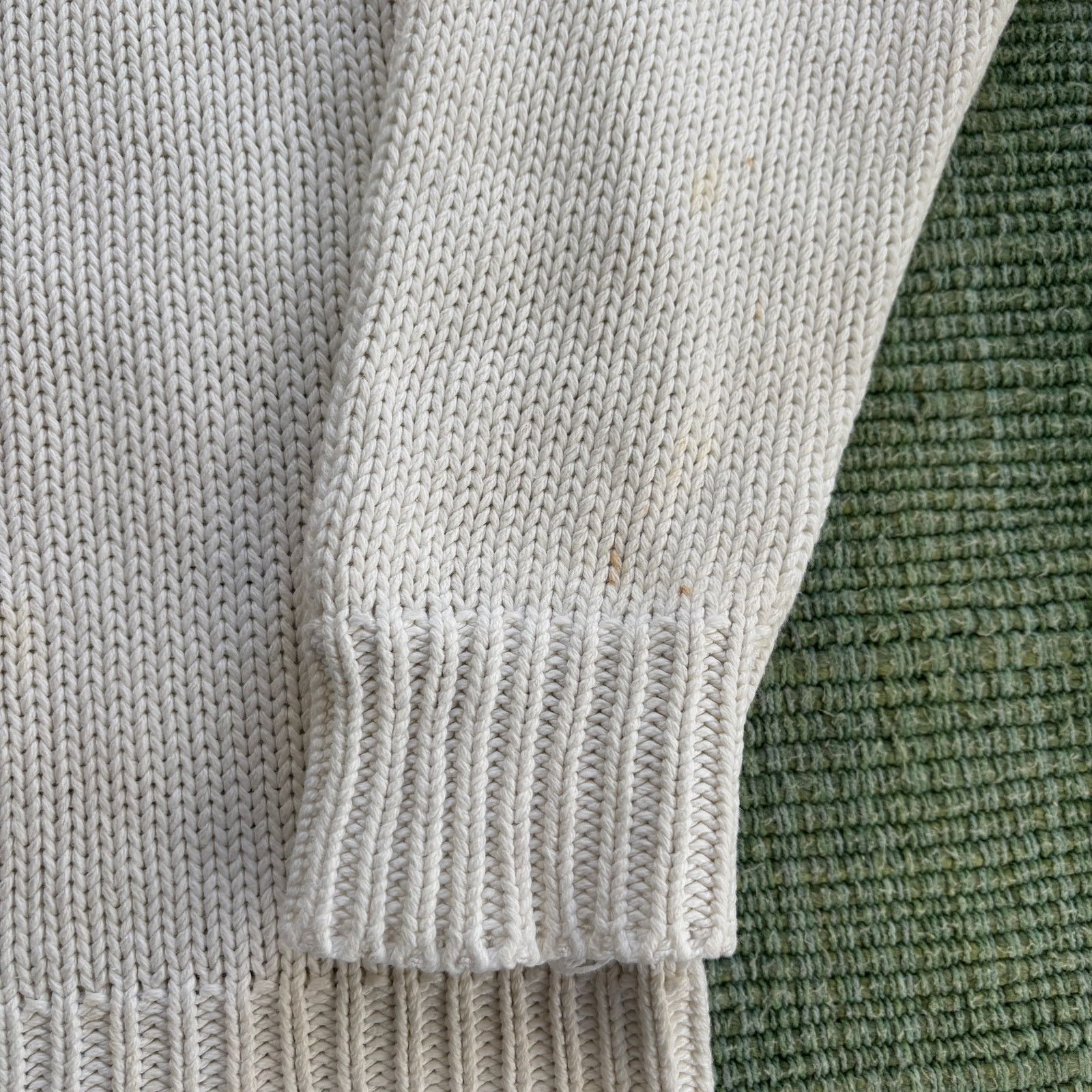Dockers × Vintage Vintage Dockers white cotton knit boat anchor sweatshirt Size US L / EU 52-54 / 3 - 6 Thumbnail