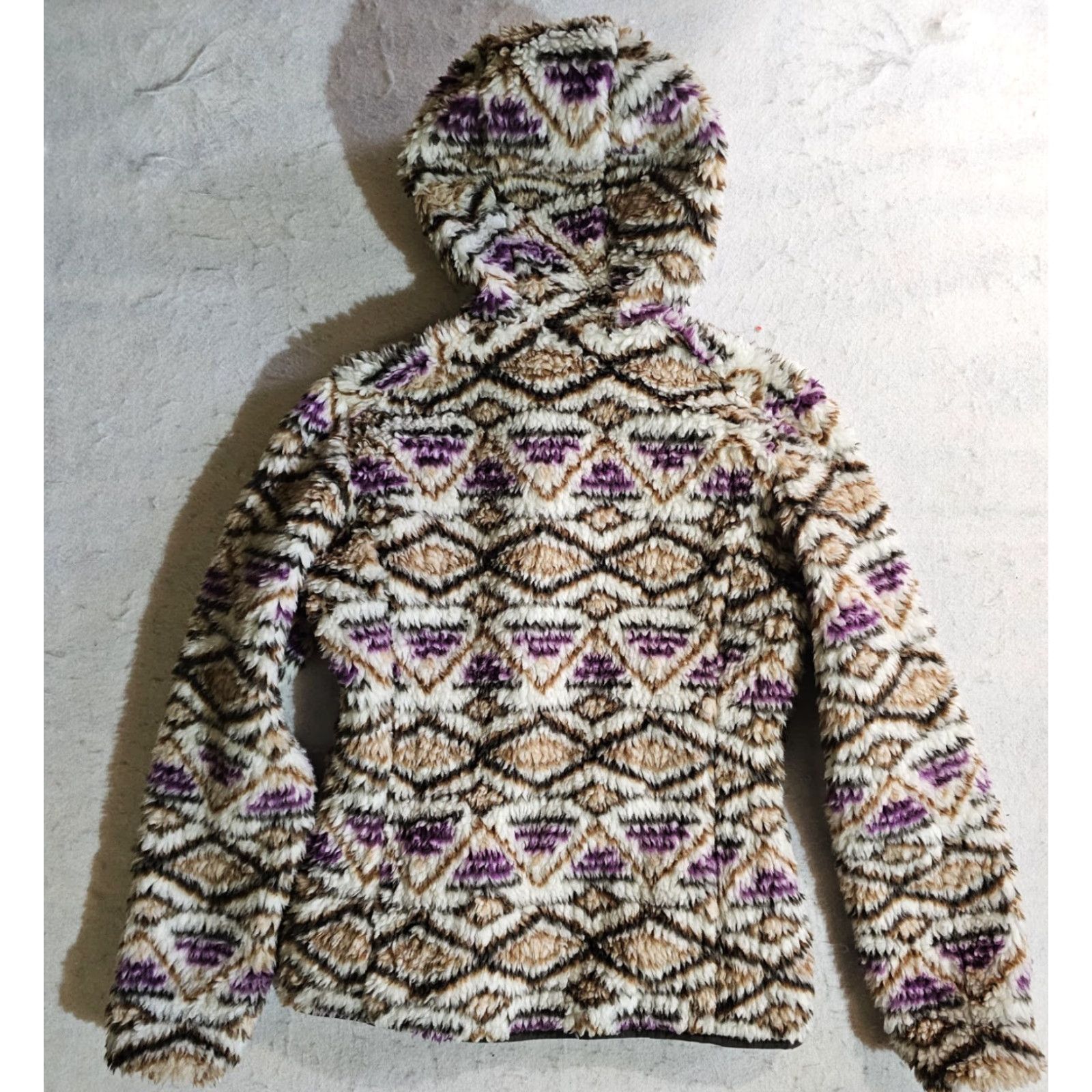 Patagonia VINTAGE Patagonia Retro-X Fleece Full-Zip Hooded Womens Sz M Gold & Purple Jacket Size M / US 6-8 / IT 42-44 - 7 Thumbnail