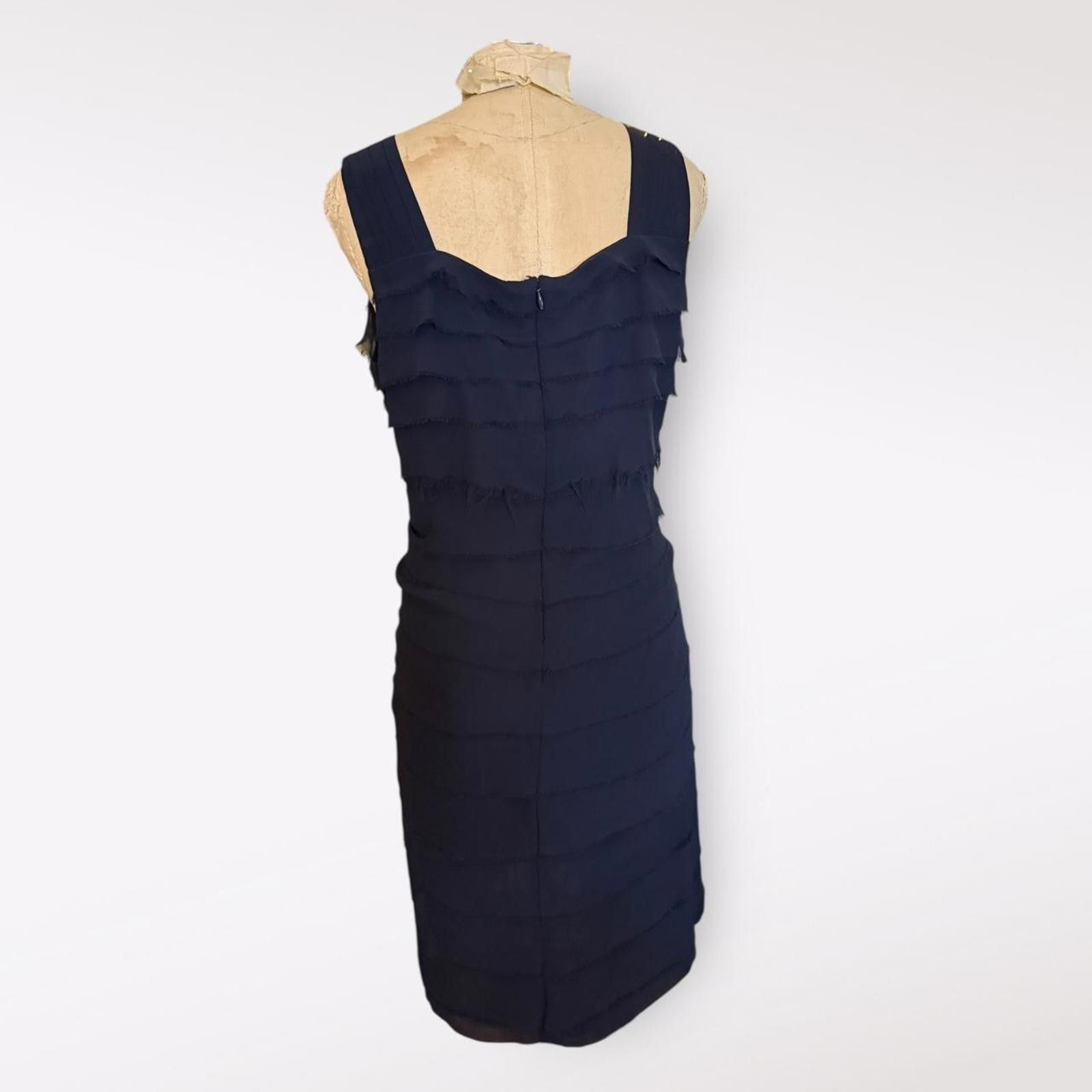 Tory Burch Tory Burch Black Ruffle Dress Size 10 Size L / US 10 / IT 46 - 2 Thumbnail