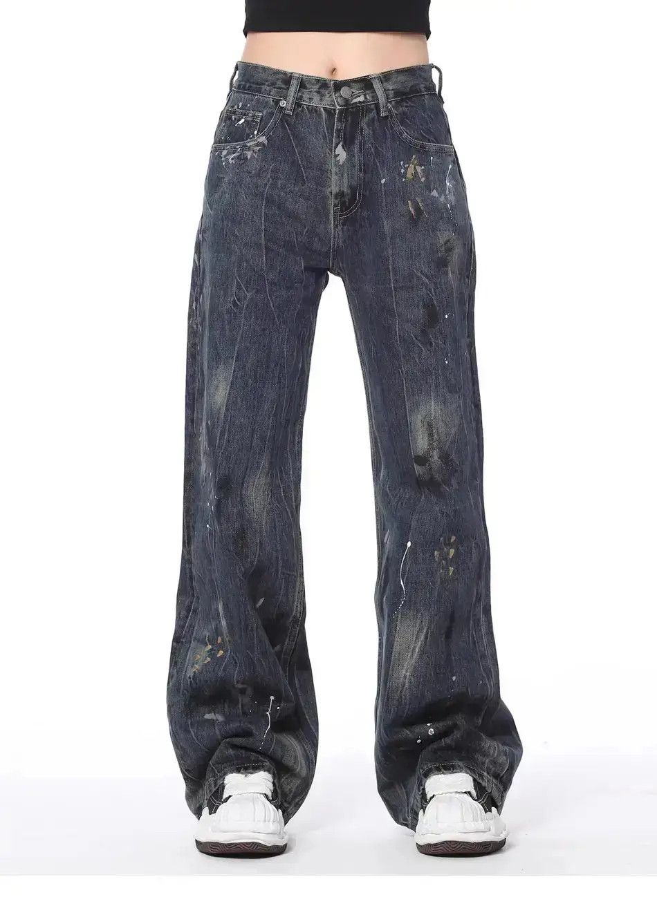 Japanese Brand Retro loose fitting wide leg straight leg jeans Size US 30 / EU 46 - 6 Thumbnail