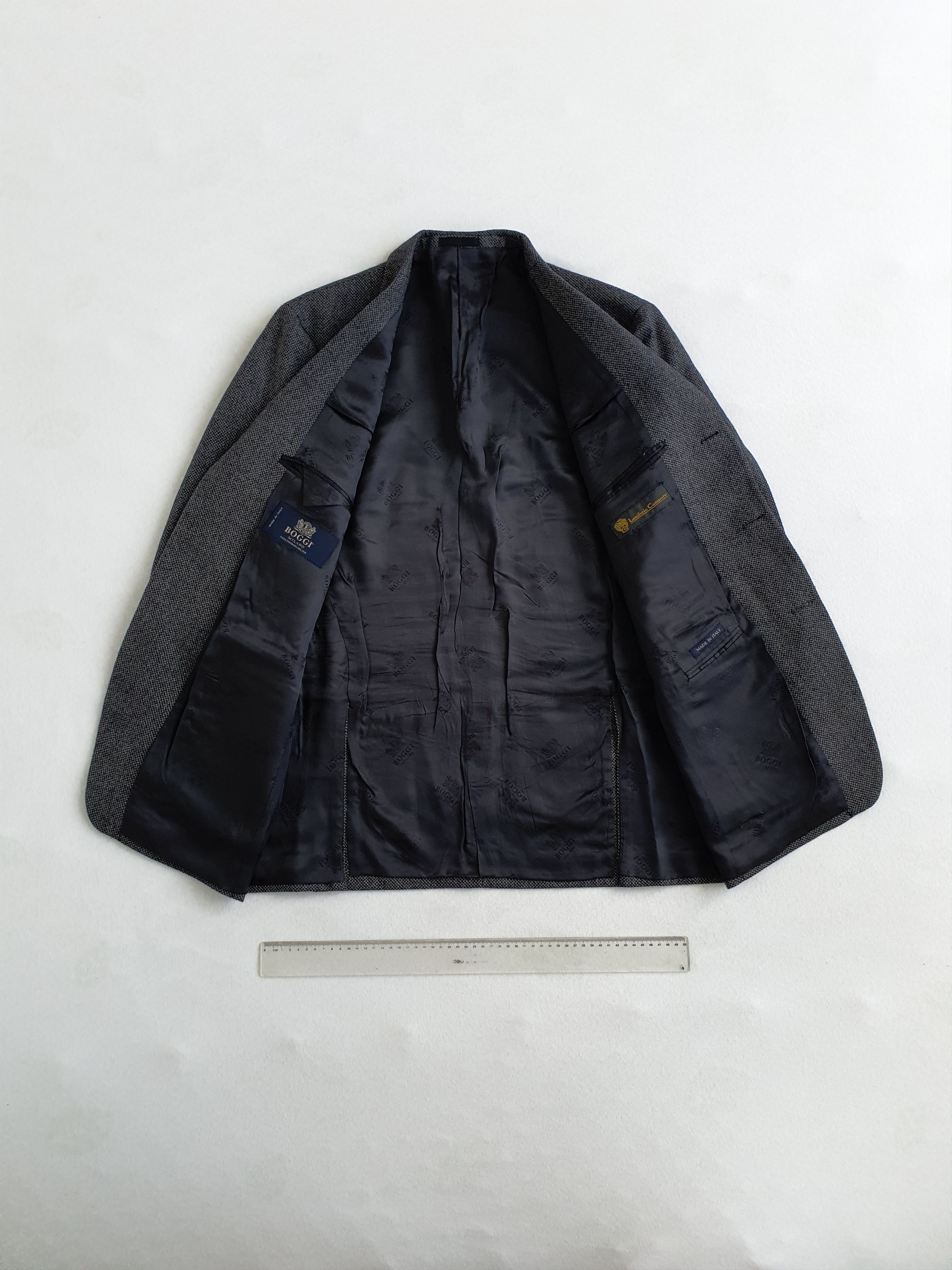 Boggi Micro Herringbone Gray Jacket - Campore Fabric - Sz EU 52-54 Size 42R - 4 Thumbnail