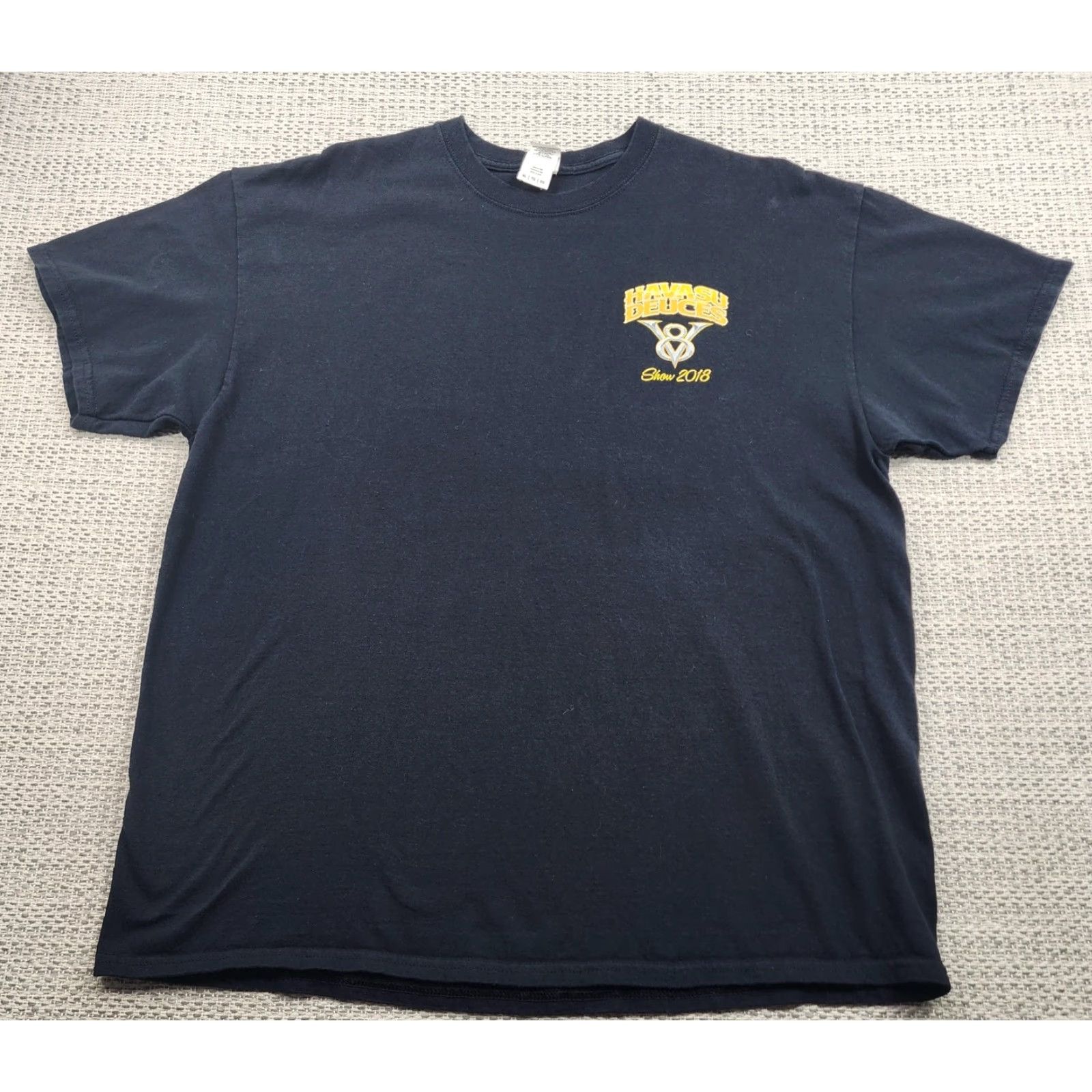 Gildan Havasu Deuces Shirt Mens XL Black Car Show Hot Rod Graphic Size US XL / EU 56 / 4 - 3 Thumbnail