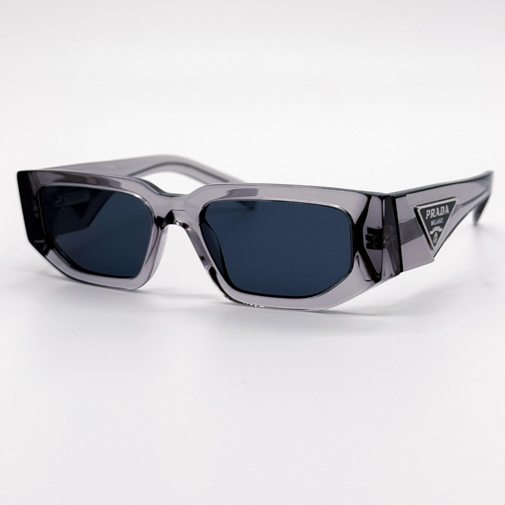 Prada NEW PRADA SUNGLASSES PR09ZS 18S09T TRANSPARENT GRAY UNISEX Size ONE SIZE - 3 Thumbnail