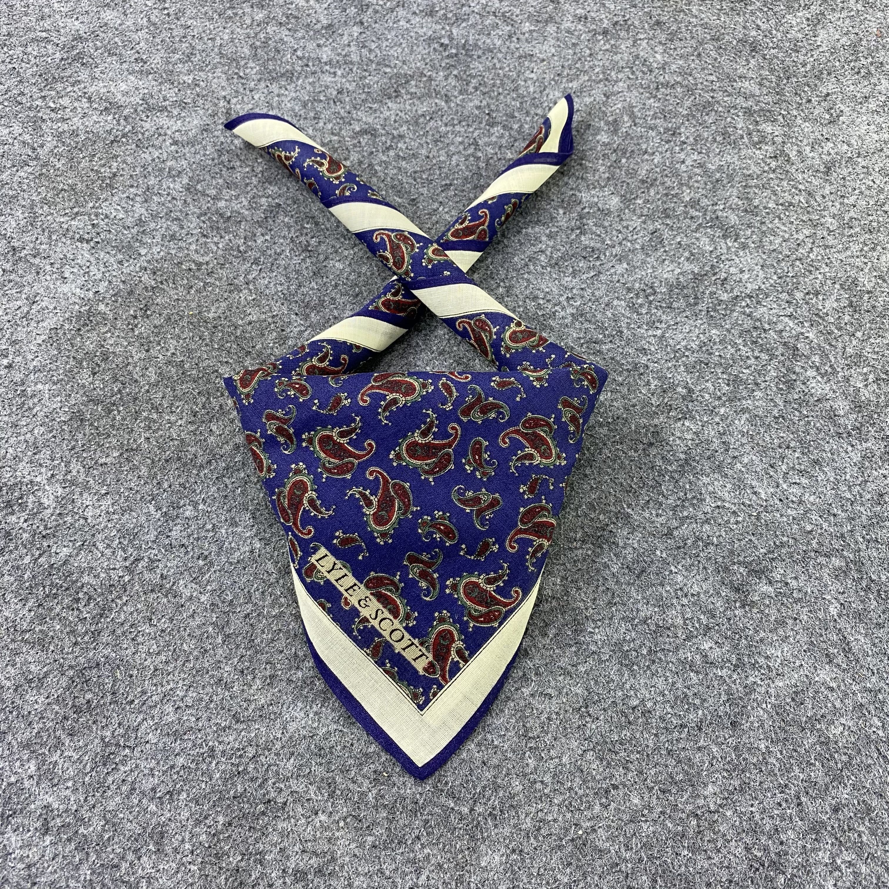 Lyle & Scott LYLE & SCOTT handkerchief bandana handky paisley-B1438 Size ONE SIZE - 2 Thumbnail