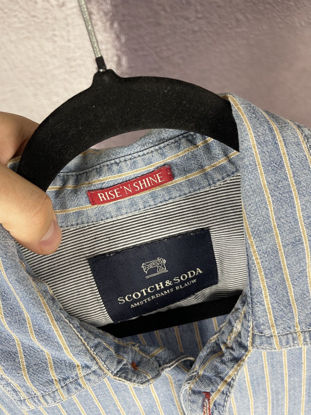 Scotch & Soda Scotch & Soda Rise’n Shine denim striped faded distressed Size US M / EU 48-50 / 2 - 11 Thumbnail