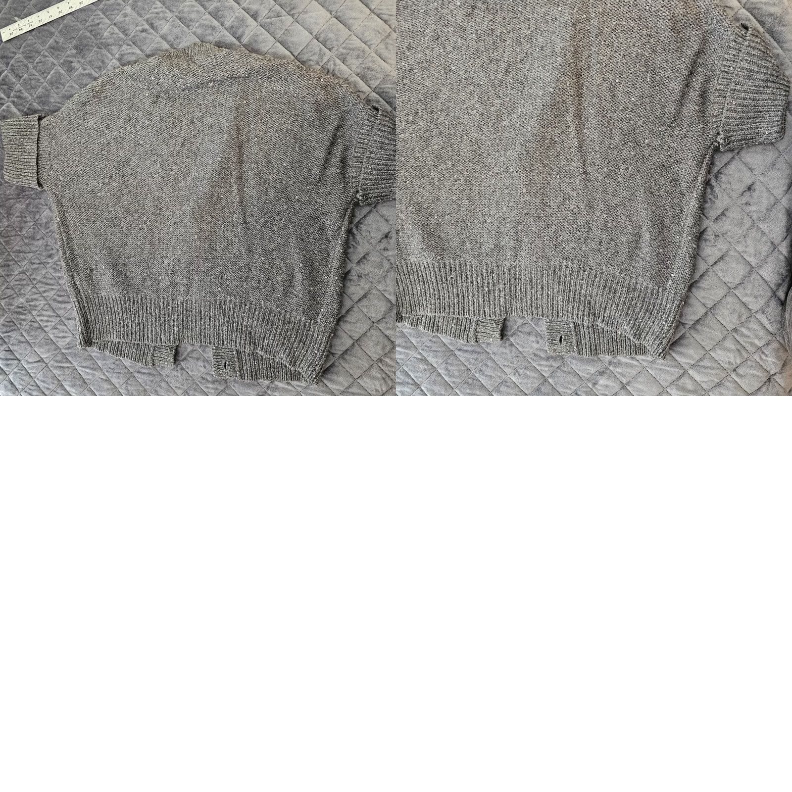 Talbots Talbots Sweater Cardigan Women's Petite Gray Wool Blend Button Raglan Sleeve All Seasons Lightweight Easy Care Size XXS / US 00 / IT 34 - 9 Thumbnail