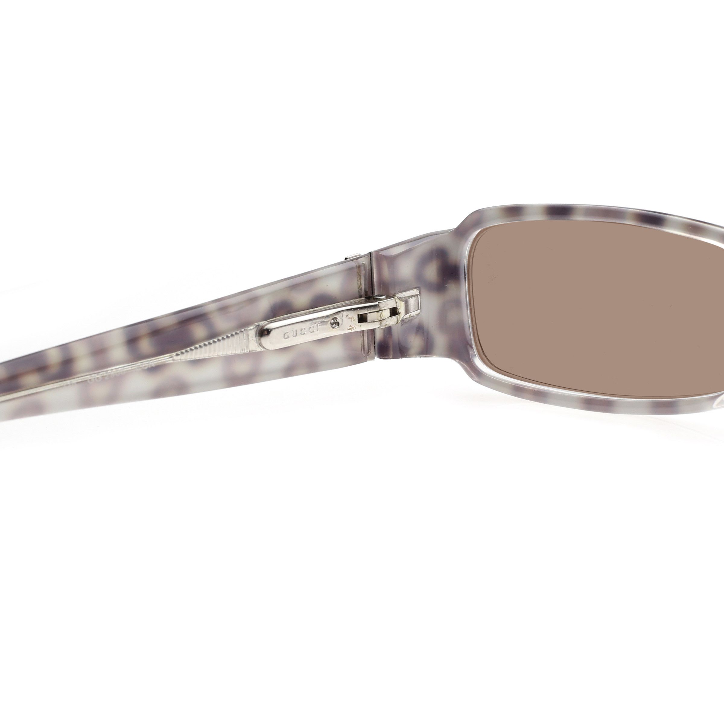 Gucci Gucci '00s Black Monogram Horsebit Flat Sunglasses Brown Size ONE SIZE - 4 Thumbnail