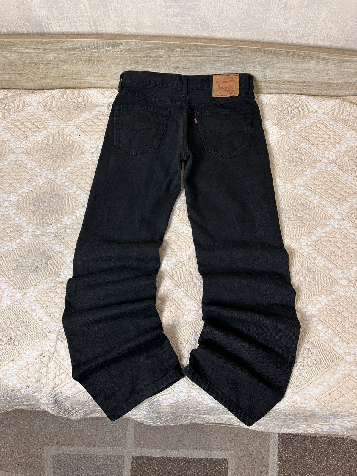 Levi's 🔥 Levis 505 Black Denim Pants W32 L34 Jeans Custom Vintage Size US 32 / EU 48 - 4 Thumbnail