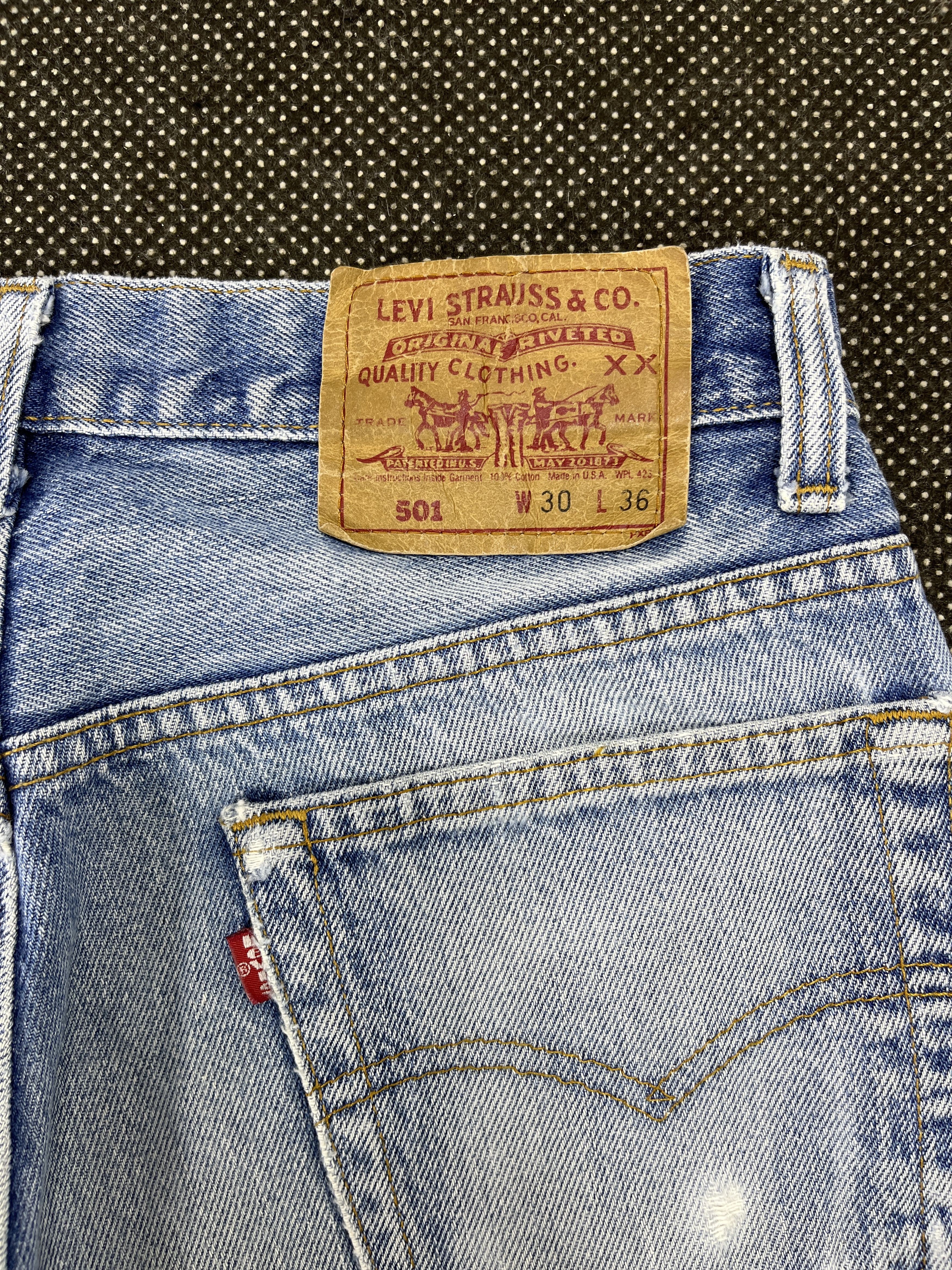 Levi's 90's Vintage Levis 501 Distressed Jeans- Jk07 Size US 28 / EU 44 - 11 Thumbnail
