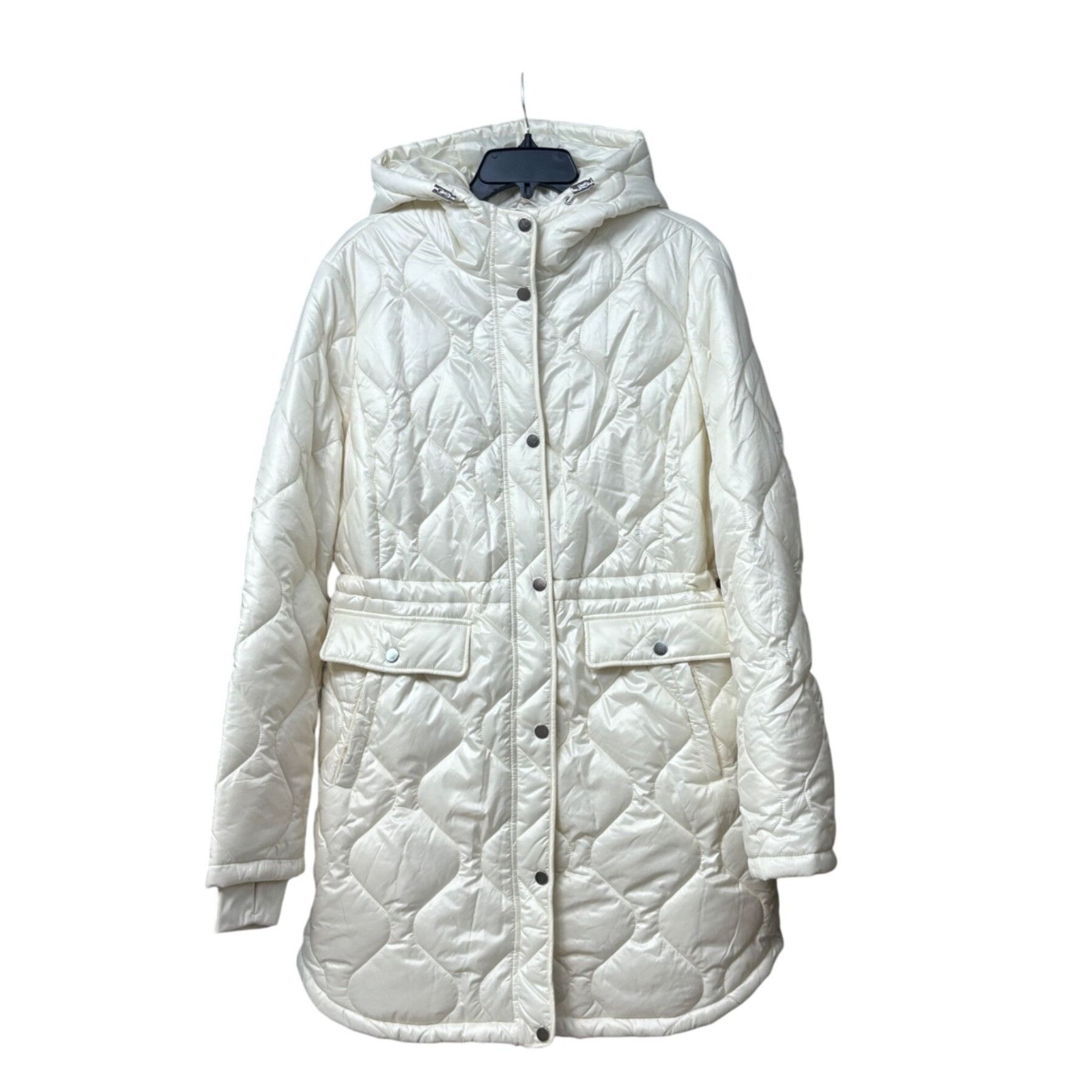 Other St. John's Bay Hooded Midweight Puffer Jacket, Ivory, Sz. XL Size XL / US 12-14 / IT 48-50 - 1 Thumbnail