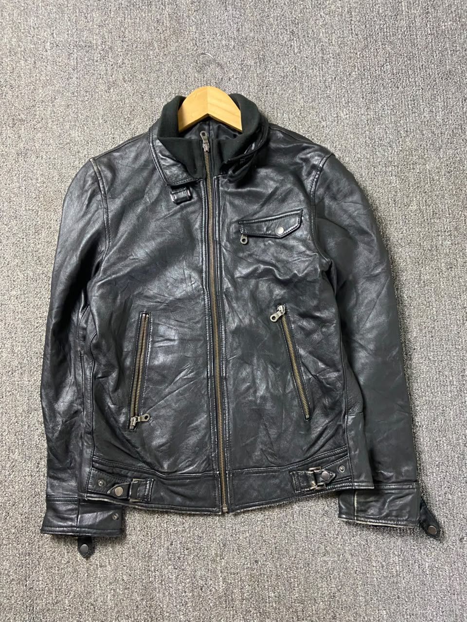 semanticdesign Semantic Design Faux Fur Wax Leather Jacket | Grailed