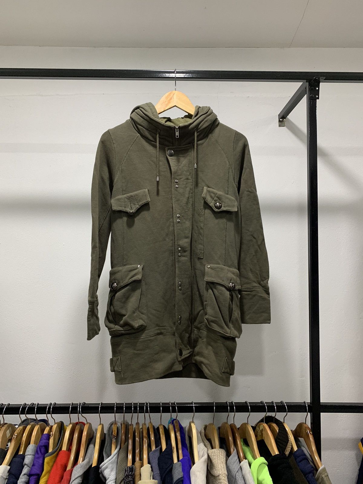 Vintage Vintage CC CROSS Punk Military Style Hooded Parka Size US S / EU 44-46 / 1 - 1 Thumbnail
