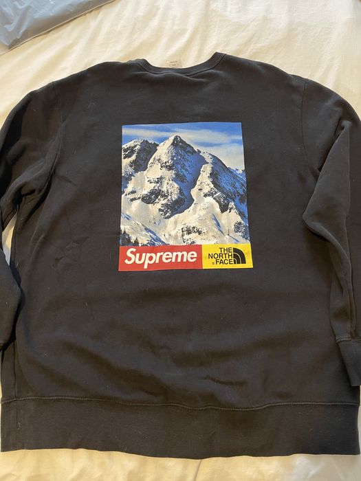 Supreme SUPREME NORTH FACE CREWNECK BLACK XL | Grailed