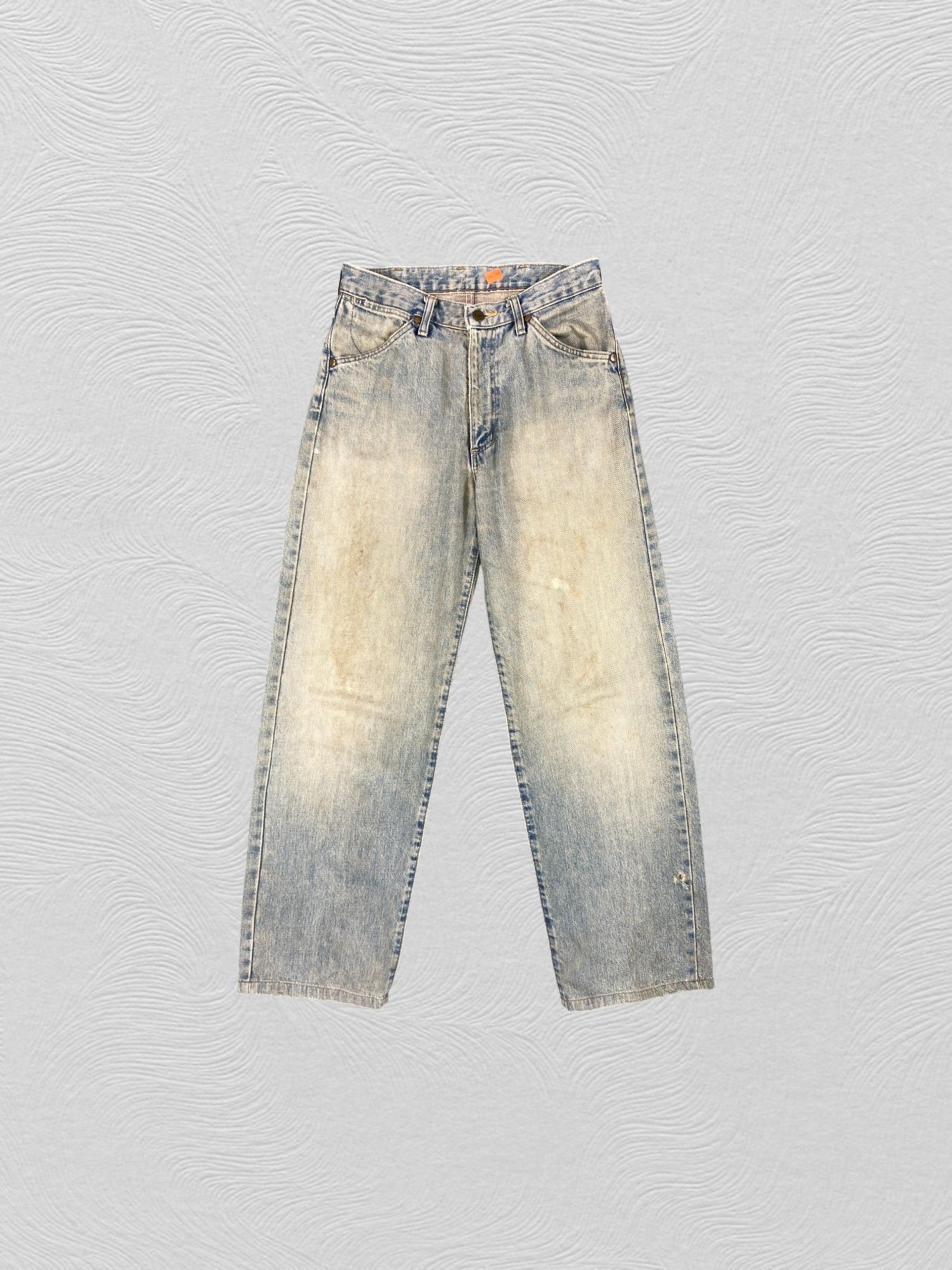 Japanese Brand Redline Dirty Used Blue Vintage Wrangler 28x30 Denim -JN1323 Size US 28 / EU 44 - 1 Thumbnail