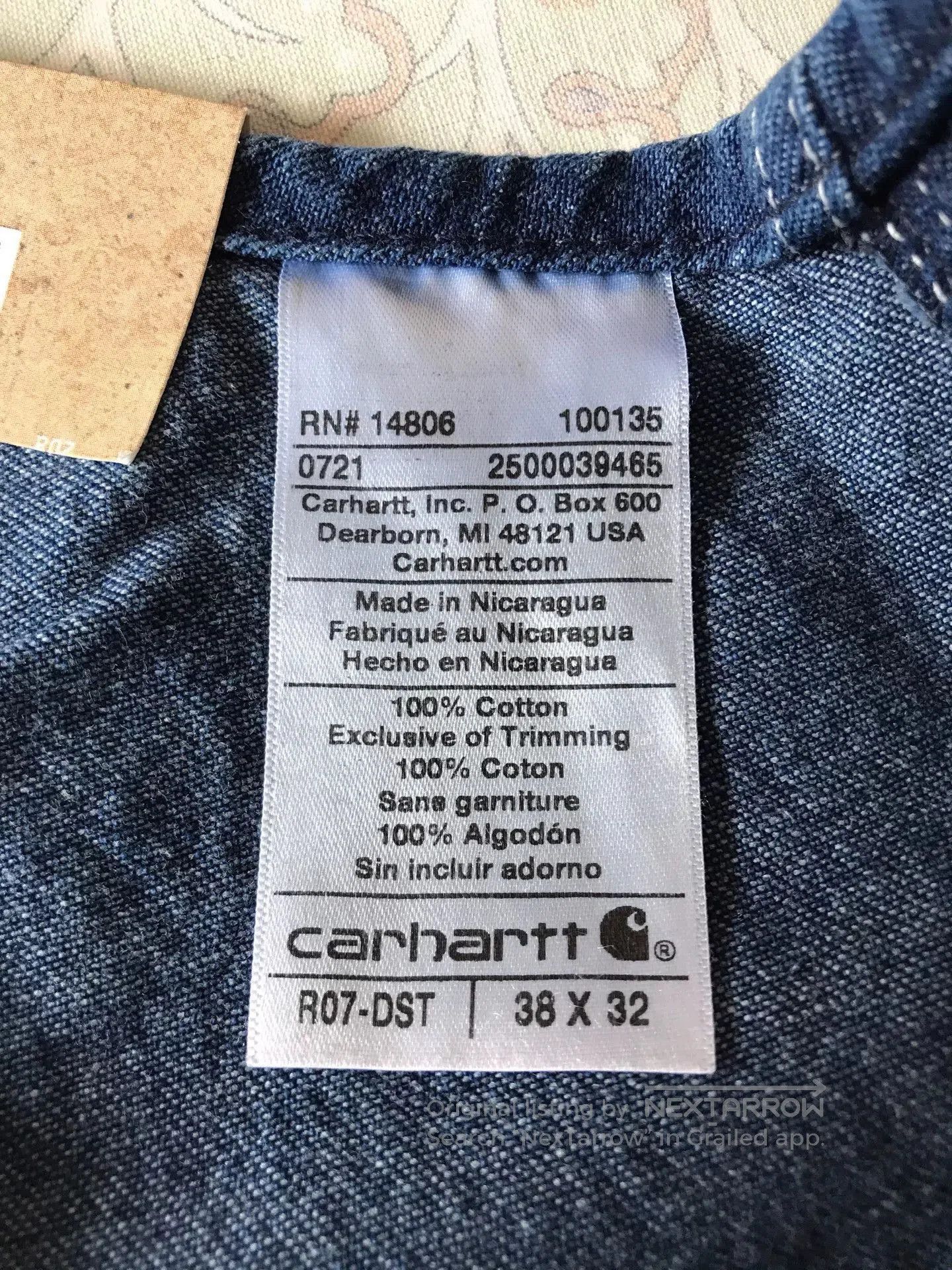 Carhartt Carhartt R07 Washed Denim Overalls W38L32. Size US 38 / EU 54 - 9 Thumbnail