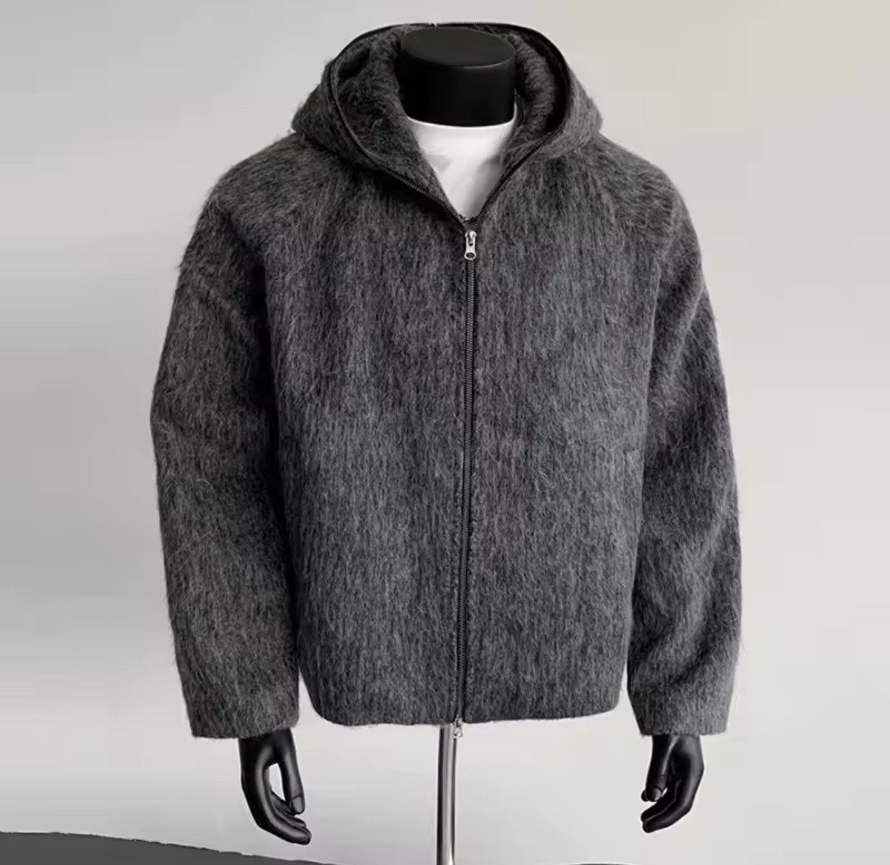 Other Streetwear Warm Casual Woolen Solid Bomber Coat Size US L / EU 52-54 / 3 - 1 Thumbnail