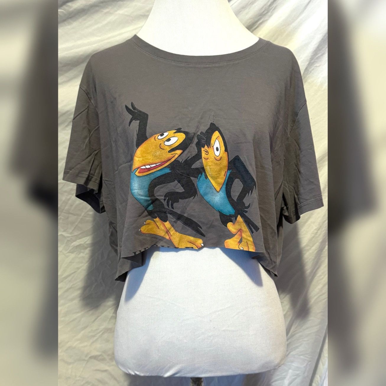 Vintage Heckle and Jeckle, Vintage, Cropped Short Sleeve Tee, OSFM Size ONE SIZE - 3 Thumbnail