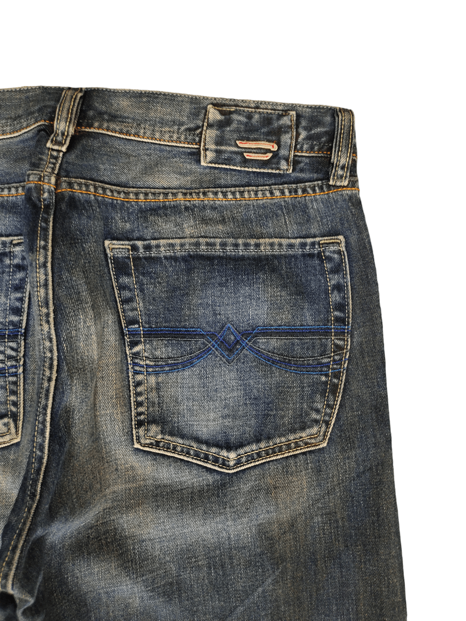 Diesel Loose Jeans Diesel D Logo Distress Faded Denim Y2k Size US 33 - 3 Thumbnail