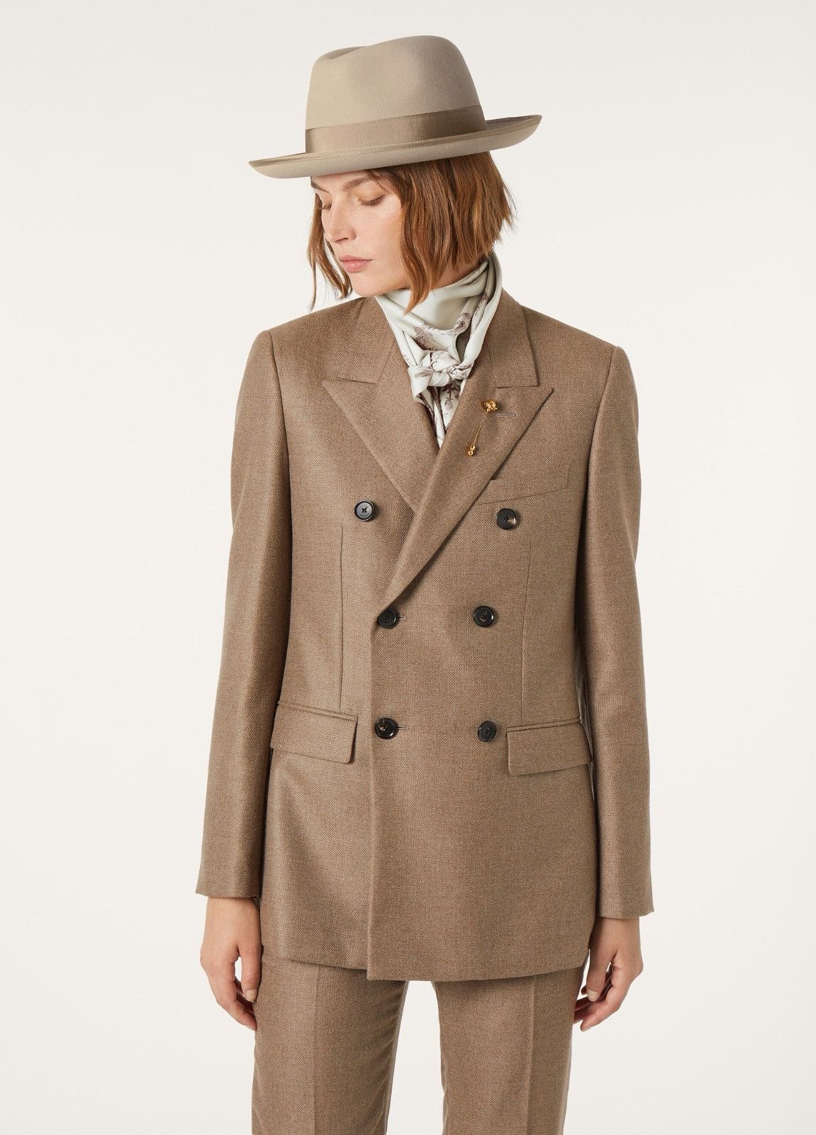 Loro Piana o1srvl11e0526 FAP3807 Double-breasted Jacket in Brown Size M / US 6-8 / IT 42-44 - 8 Thumbnail