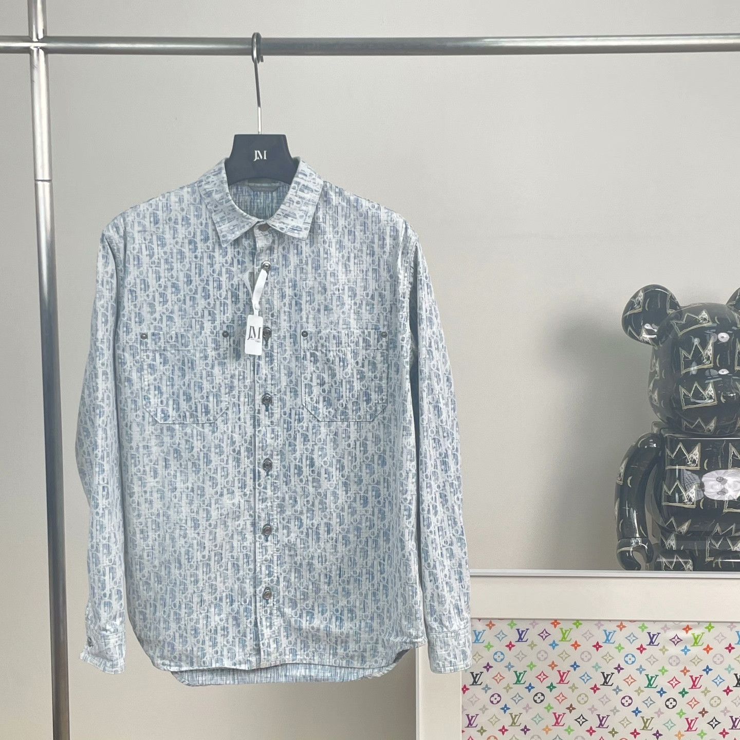 Dior Dior Denim Printed Shirt xxs Men Size US XXS / EU 40 - 1 Thumbnail