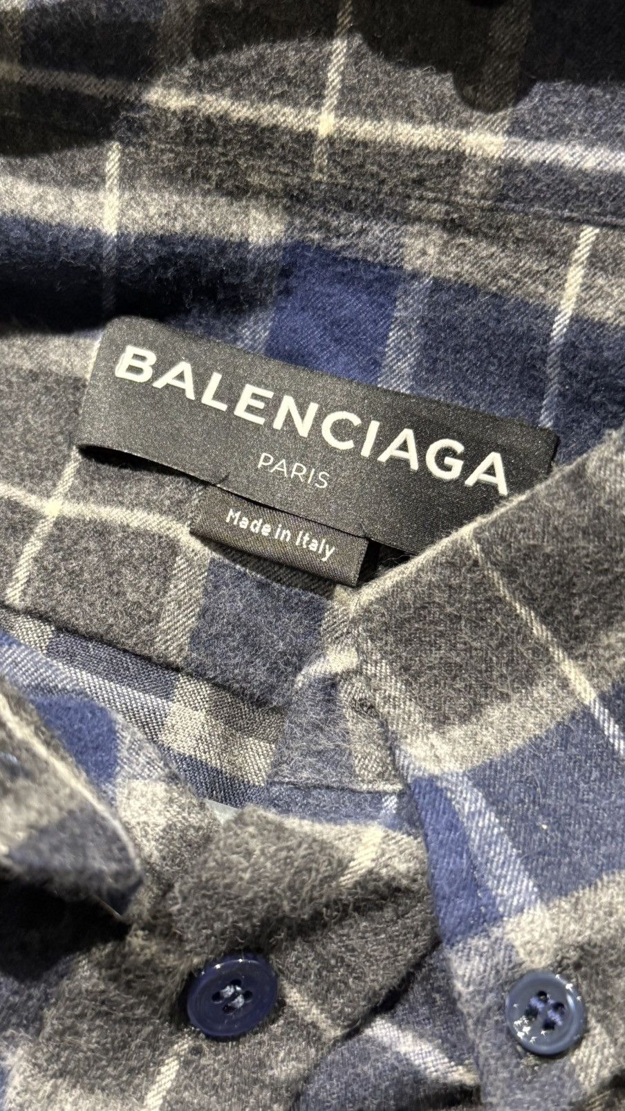 Balenciaga Balenciaga Wool Flannel Button Up Size US XL / EU 56 / 4 - 5 Thumbnail