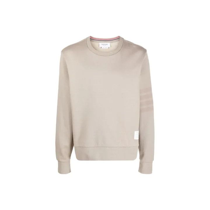Thom Browne Thom Browne Classic Beige Long Sleeve Sweatshirt 0079 Size US M / EU 48-50 / 2 - 1 Thumbnail