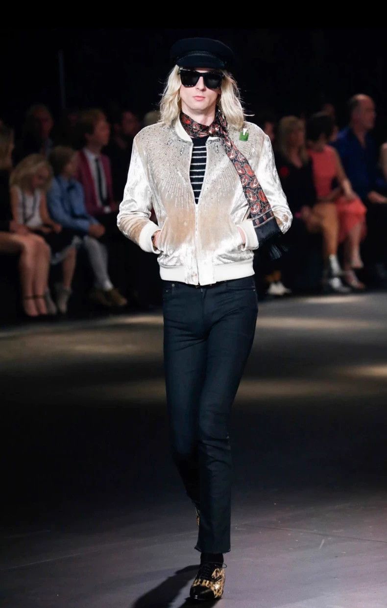 Saint Laurent Paris Saint laurent paris Fall/Winter 16 White Gold Rhinestone Ve Size US S / EU 44-46 / 1 - 6 Thumbnail