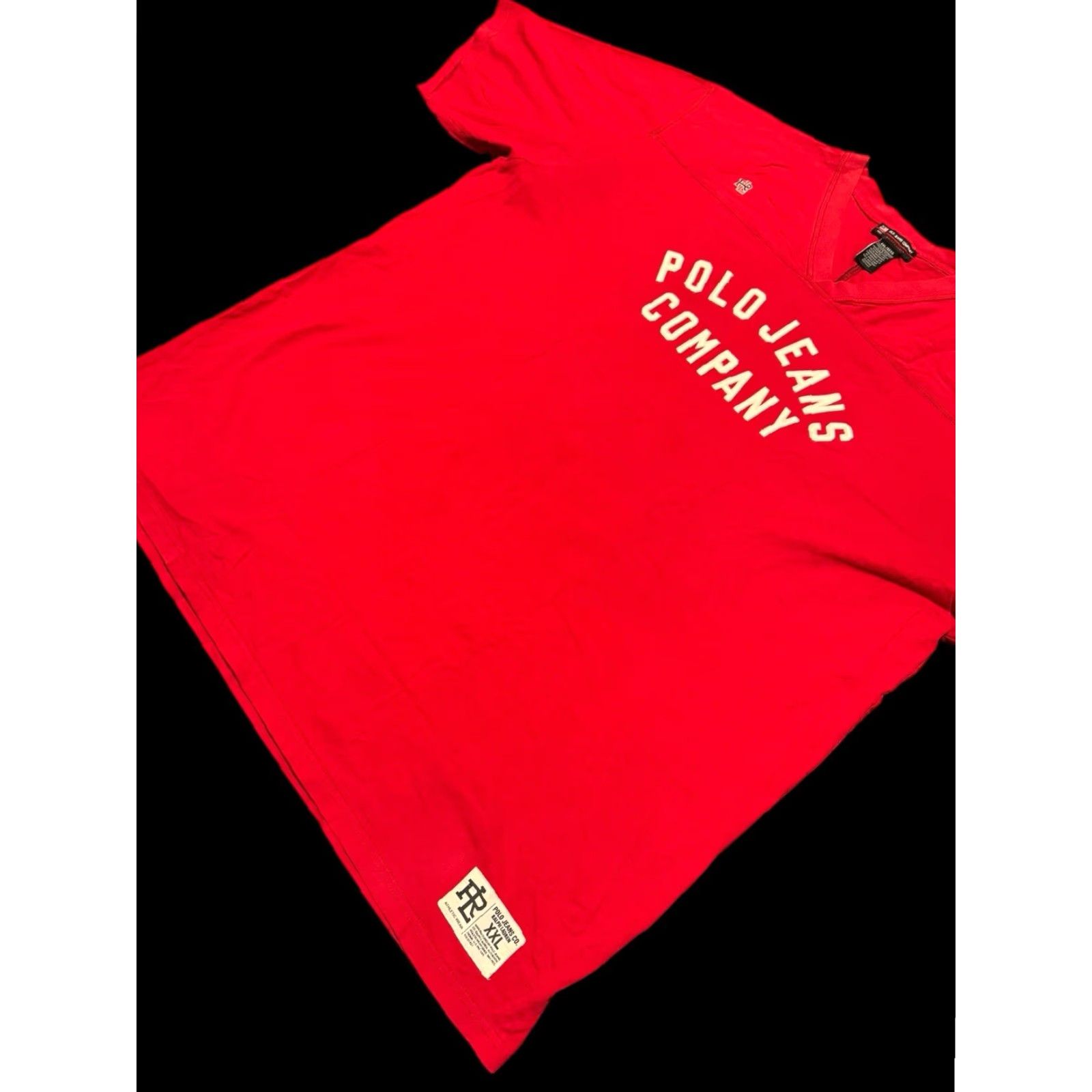 Polo Ralph Lauren VINTAGE Polo Ralph Lauren Polo Jeans Co RRL Red 2XL T-Shirt Men Short Sleeve Crew Neck Cotton Knit Graphic Print Relaxed Regular 1990s Mens Size US XXL / EU 58 / 5 - 4 Thumbnail