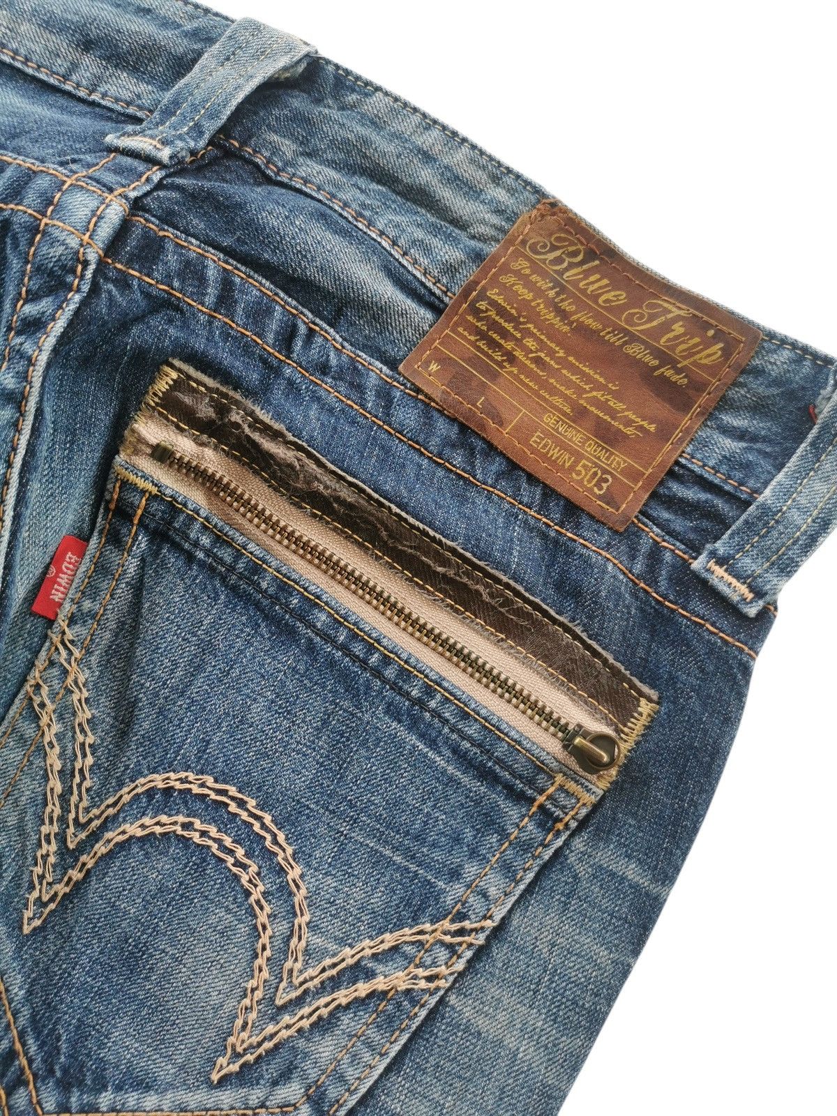 Edwin Vintage Edwin distressed, denim jeans Size US 30 / EU 46 - 6 Thumbnail
