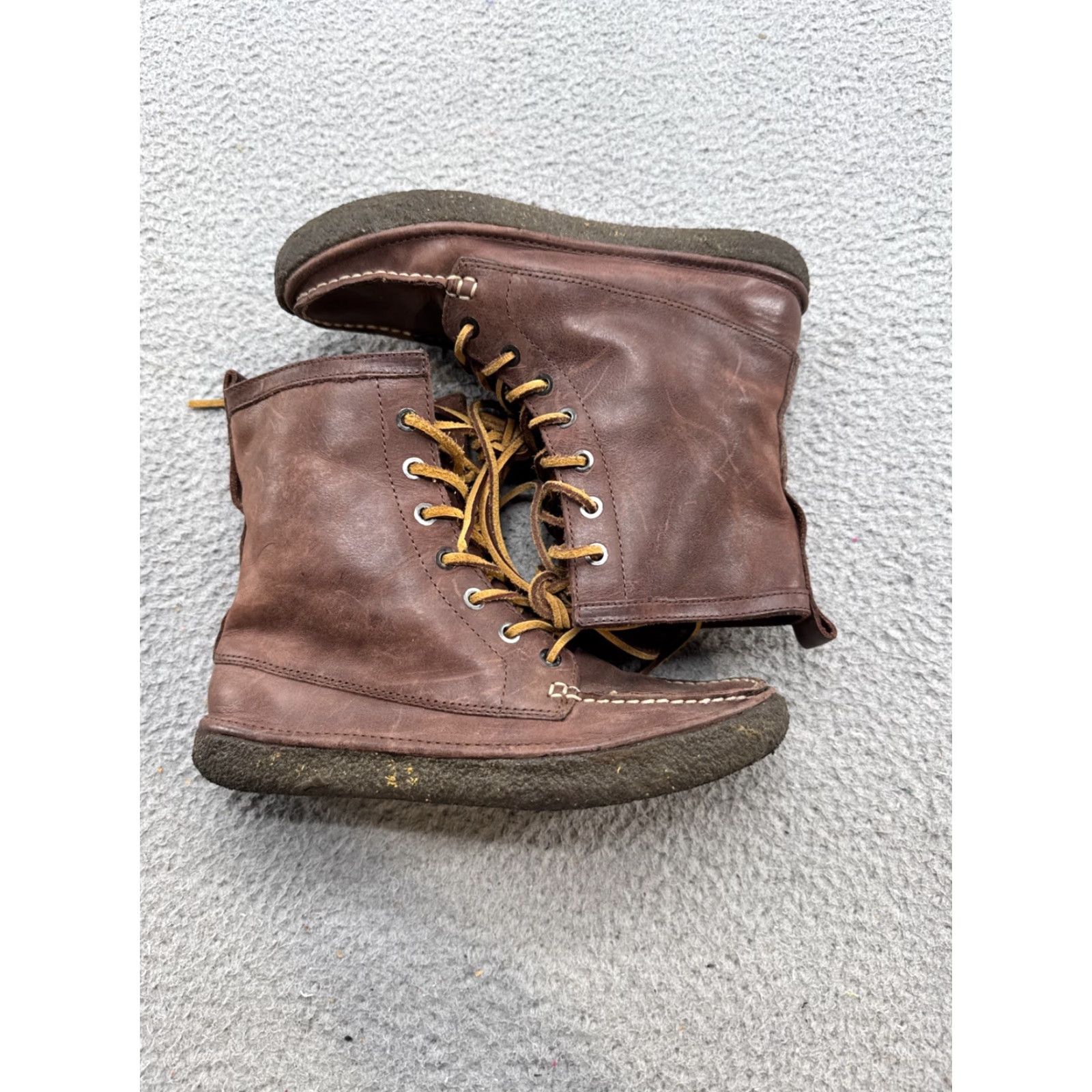SeaVees VINTAGE SeaVees Women's 7 Eye Trail Boots Size 7 Walnut Leather Lace Up Desert Boot Ankle 7 Eye Size US 7 / IT 37 - 5 Thumbnail