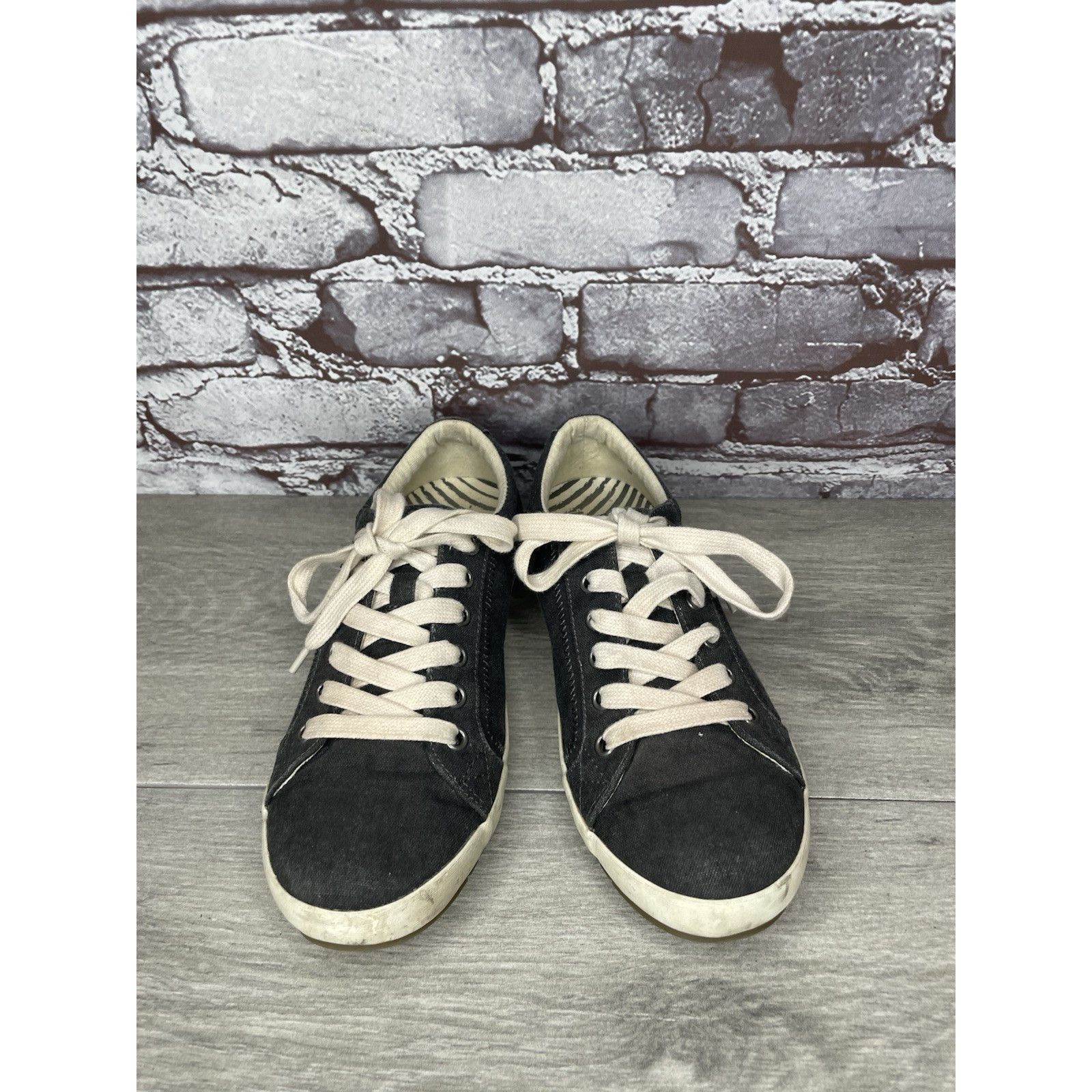 Other Taos Moc Star Gray Canvas Denim Lace Up Low Sneakers Shoes W Size US 7.5 / IT 37.5 - 16 Thumbnail