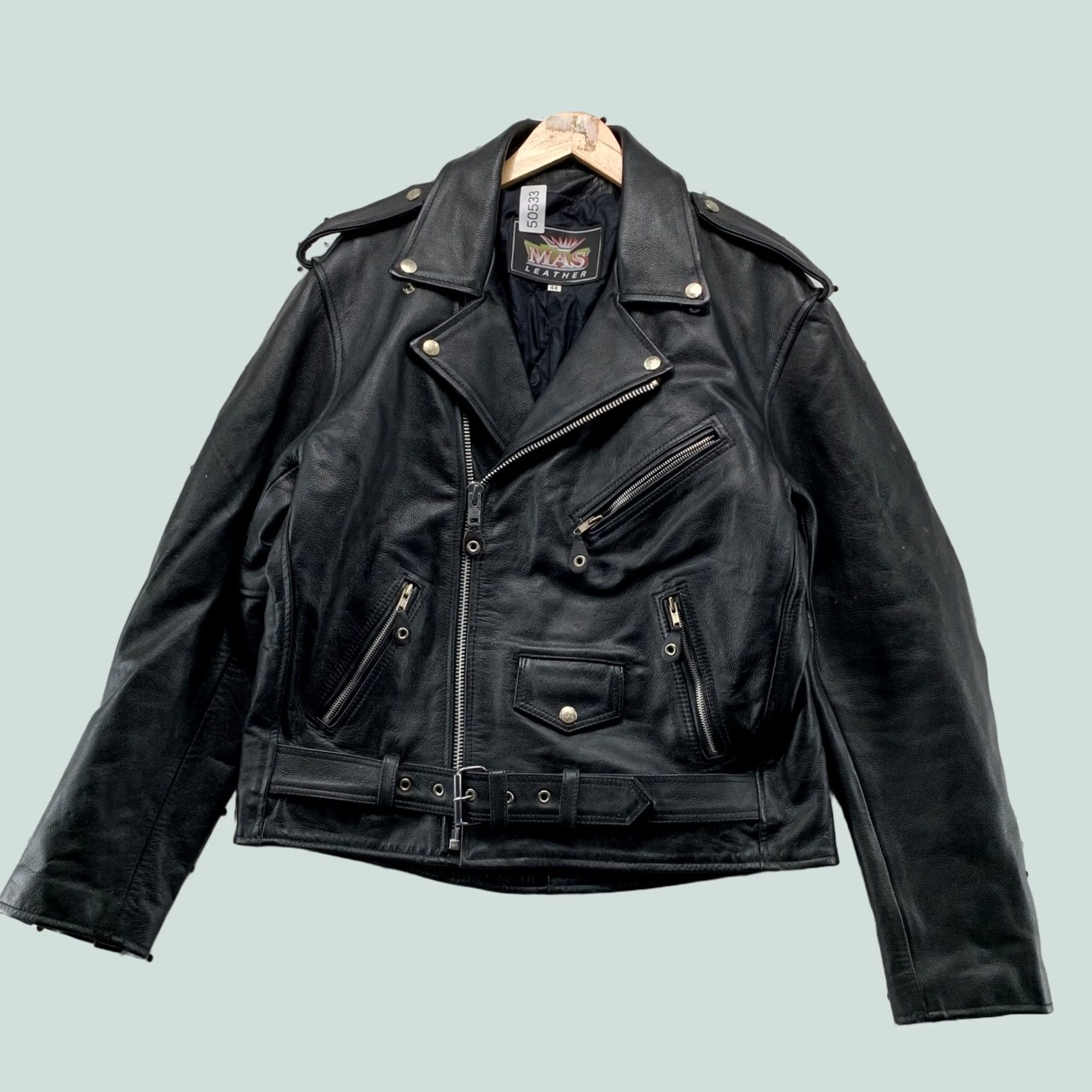 Genuine Leather × Vintage Kawasaki ZX-R 90s Leather Motorbike
