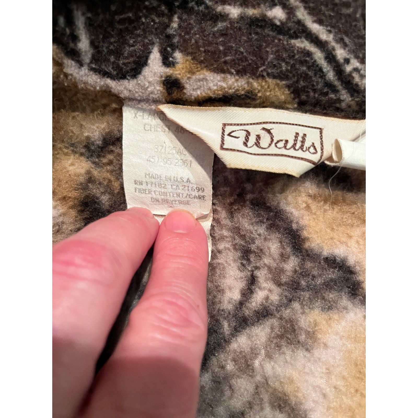 Vintage Walls Vintage Camo Leaf Pattern Fleece Jacket Made in USA XL Size US XL / EU 56 / 4 - 8 Thumbnail