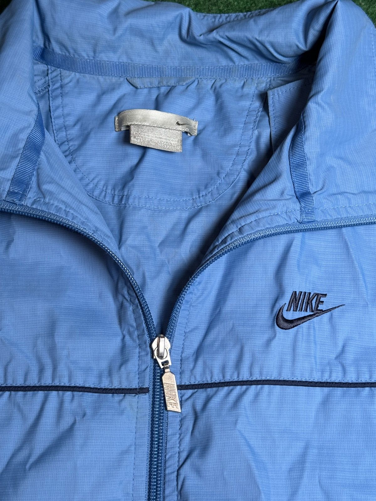 Nike × Vintage Vtg Y2K Nike UNC Blue North Carolina Full Zip Track Jacket Size US L / EU 52-54 / 3 - 2 Thumbnail