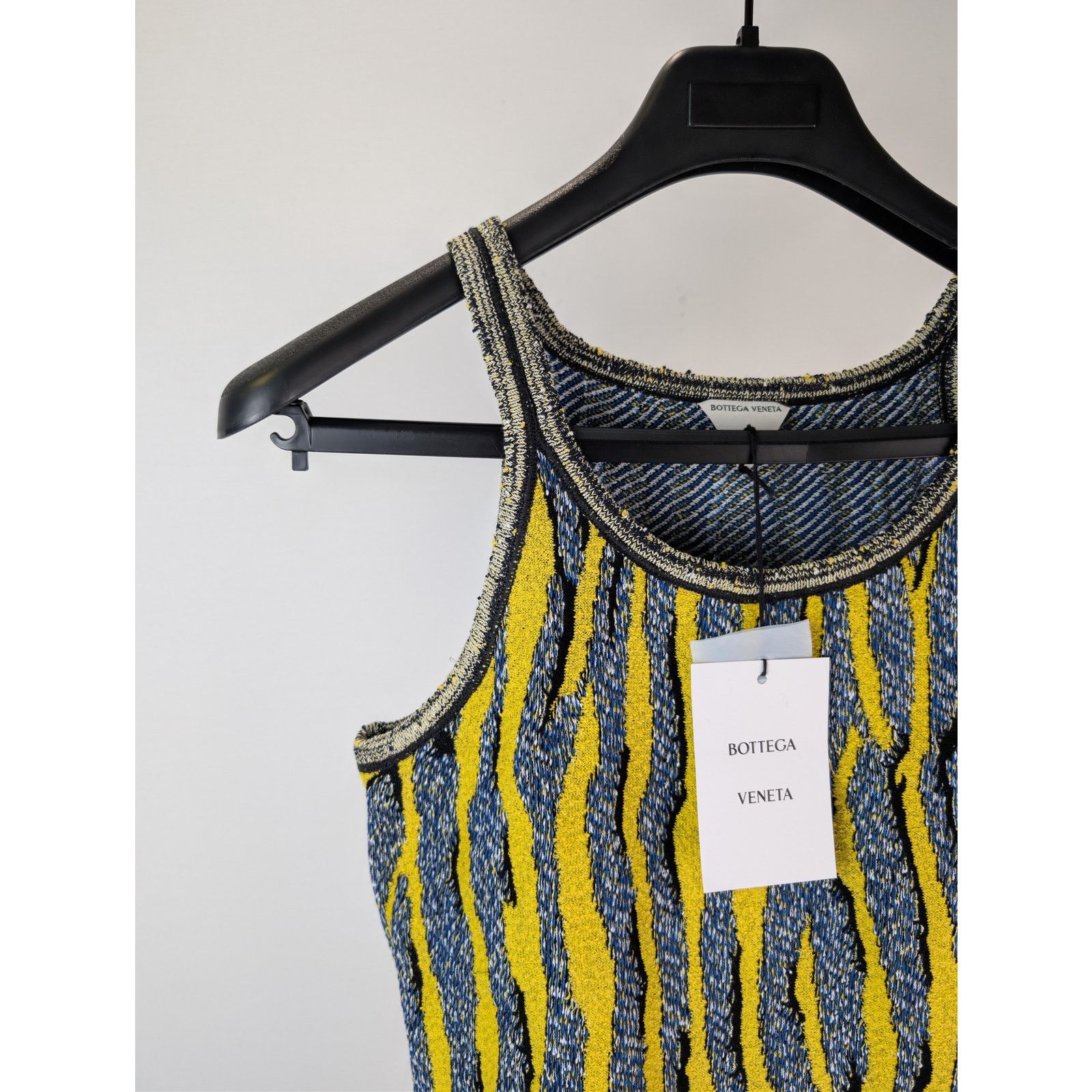 Bottega Veneta o1rshd1 Animal Jacquard Tank Top in Yellow / Blue Size US L / EU 52-54 / 3 - 6 Thumbnail