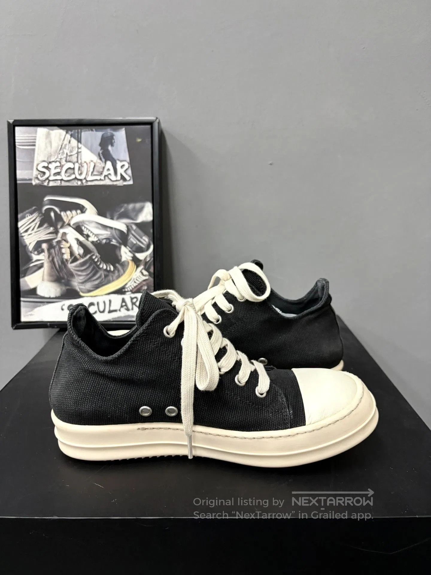 Rick Owens Drkshdw Rick Owens Drkshdw Black White Low. Size US 5 / IT 35 - 6 Thumbnail