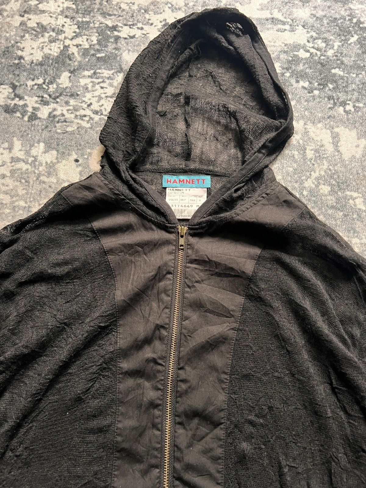 Katharine Hamnett London Katherine Hamnett Sheer Black Hoodie Size US M / EU 48-50 / 2 - 4 Thumbnail