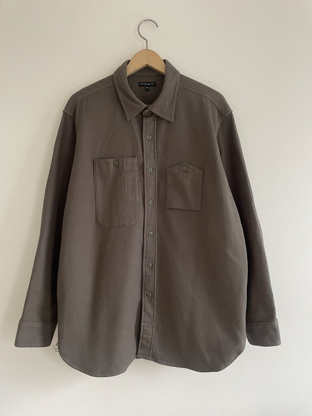 Engineered Garments EG Work Shirt Waffle Olive Green Size M | Grailed