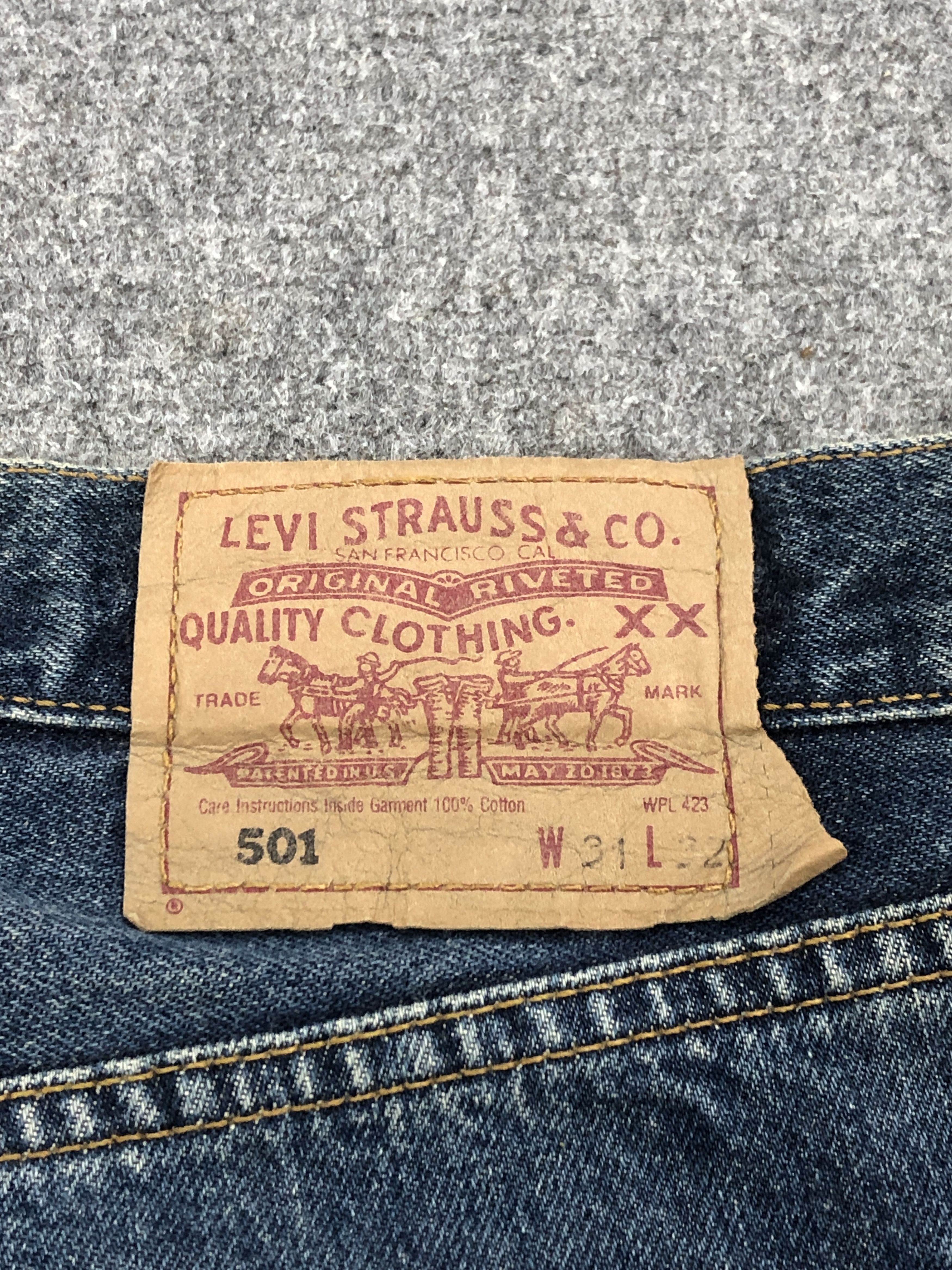 Levi's × Vintage Denim Blue Vintage 90s Levi's 501 Jeans Size US 30 / EU 46 - 5 Thumbnail